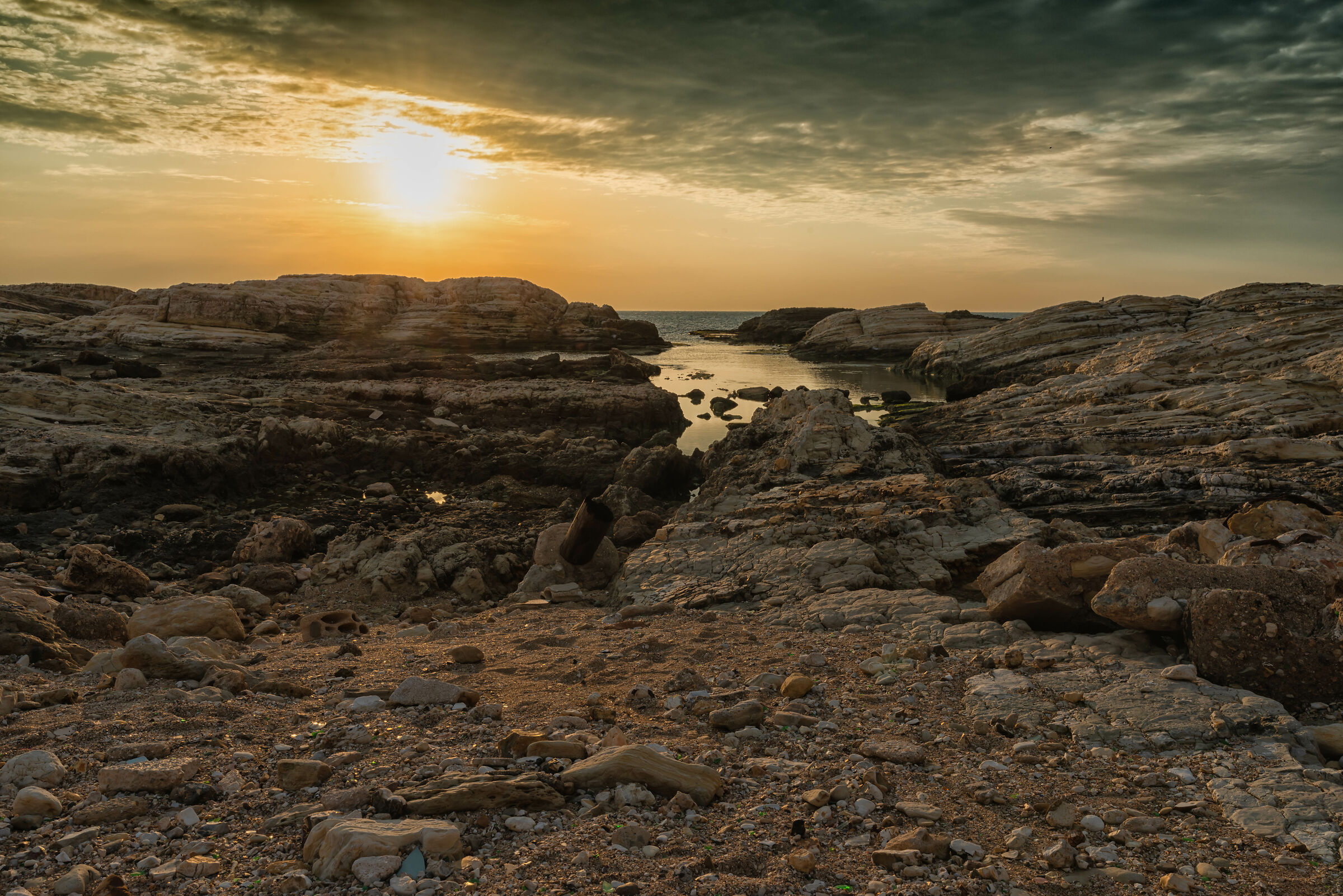 Rocks, Sea and Sunset