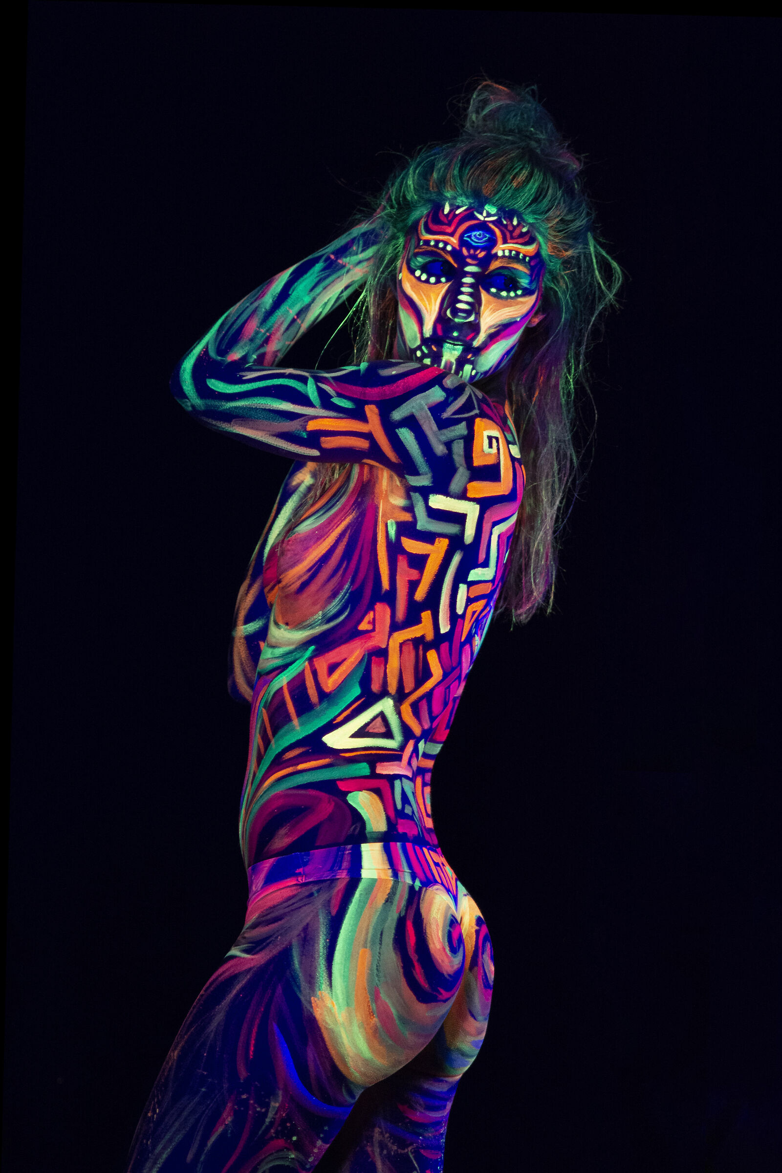 Body painting fluo