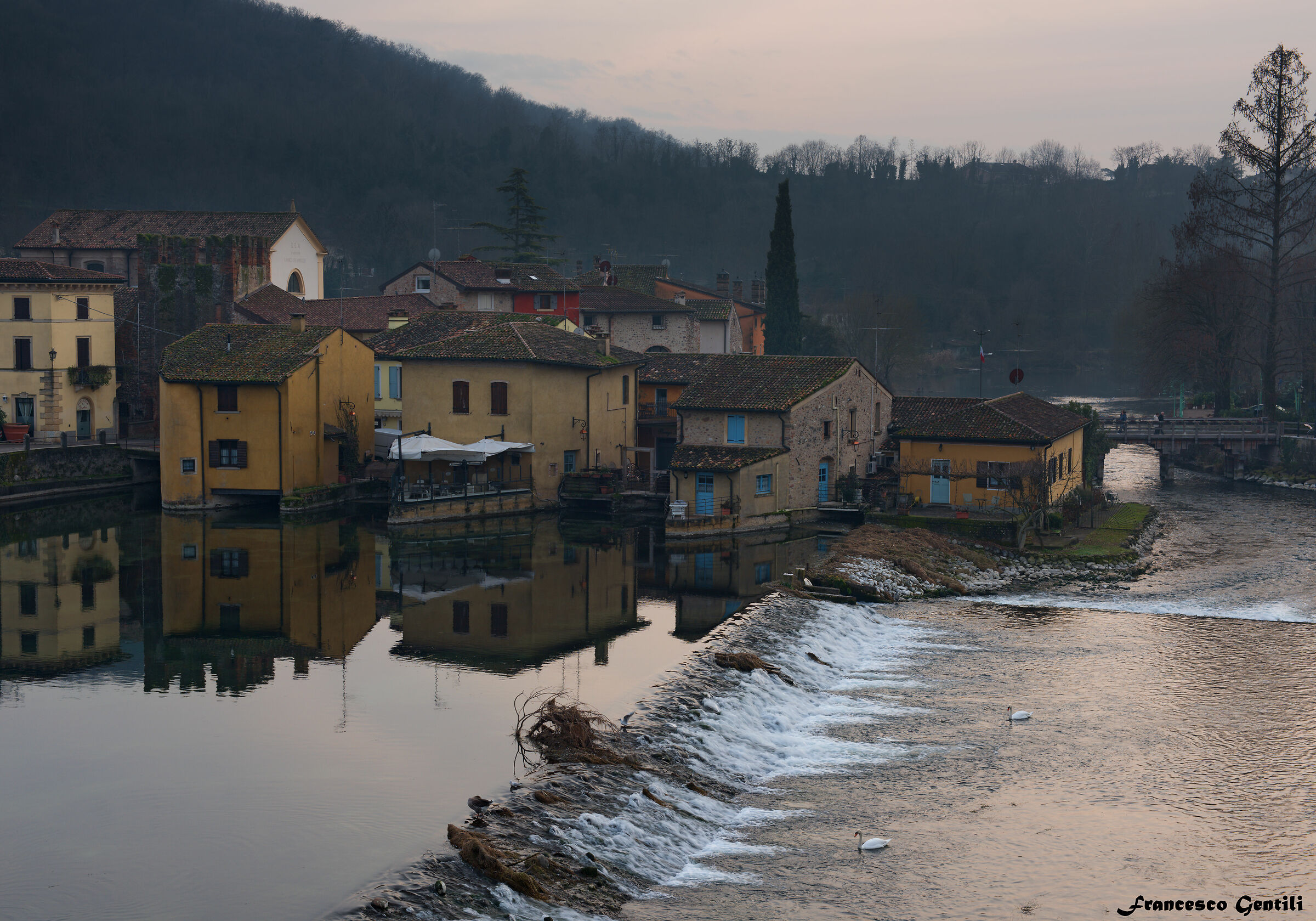 On the evening's head