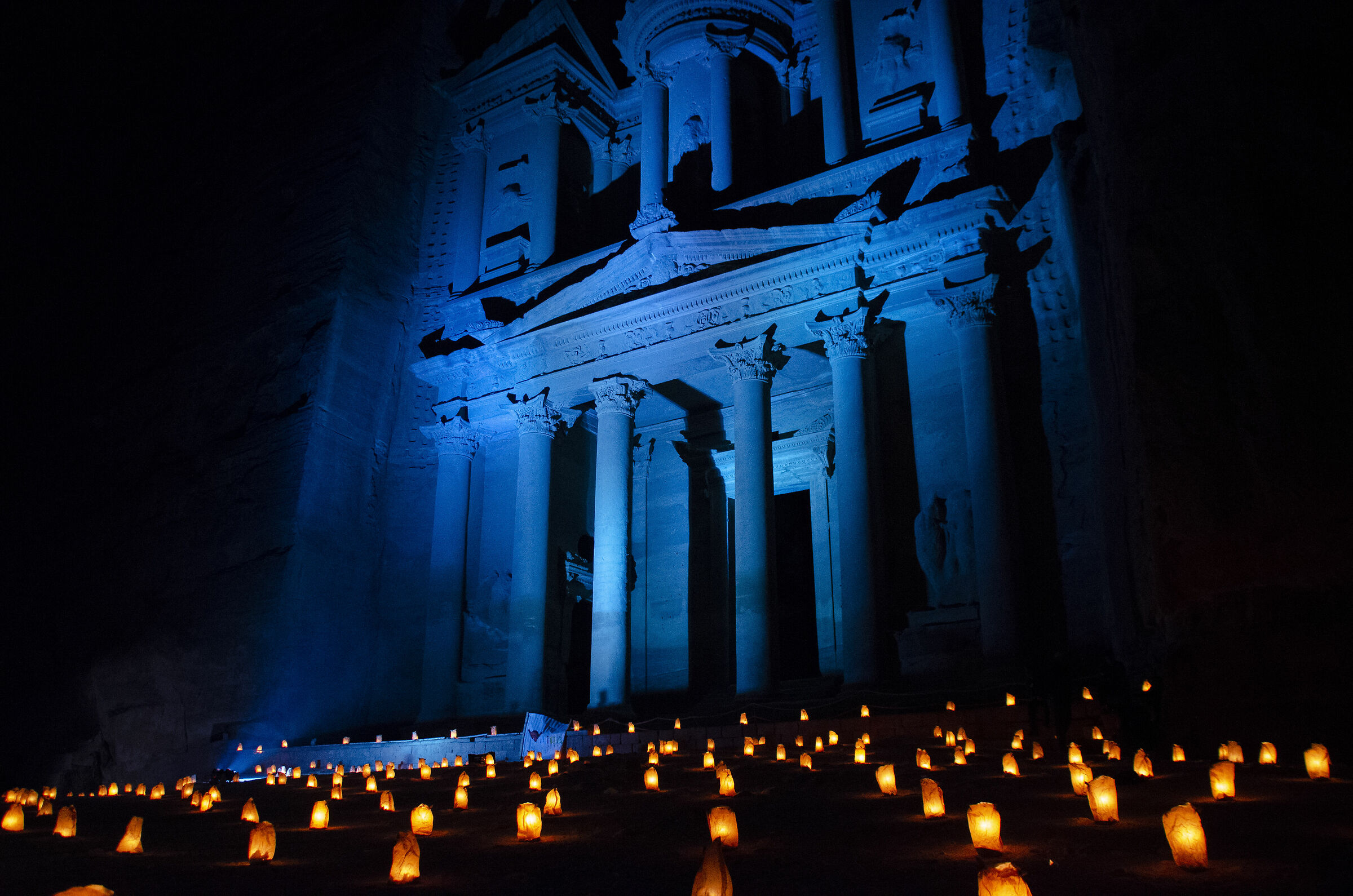 Petra by night