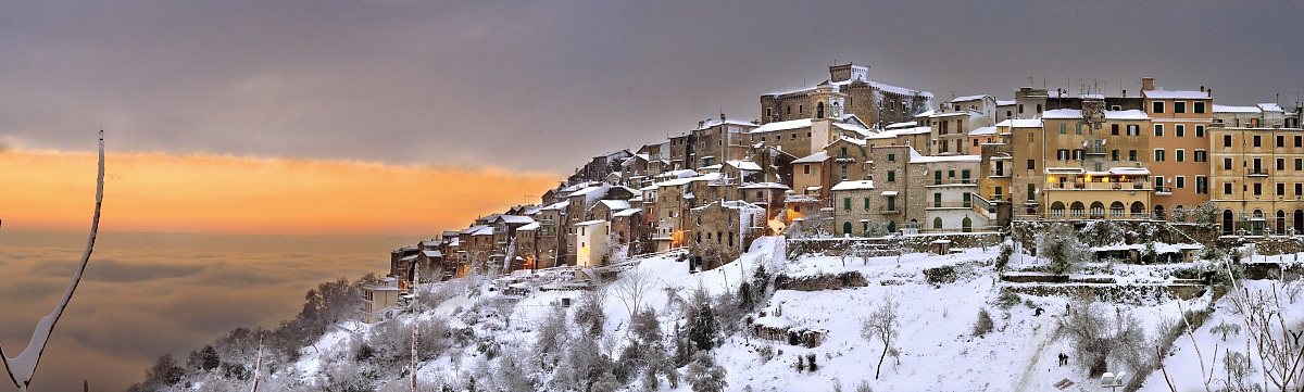 San Polo dei Cavalieri (rm) Tramonto dopo la nevicata