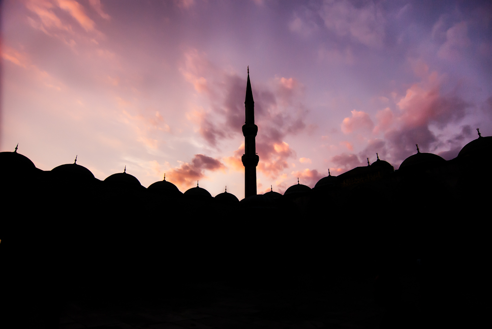Blue Mosque at sunset