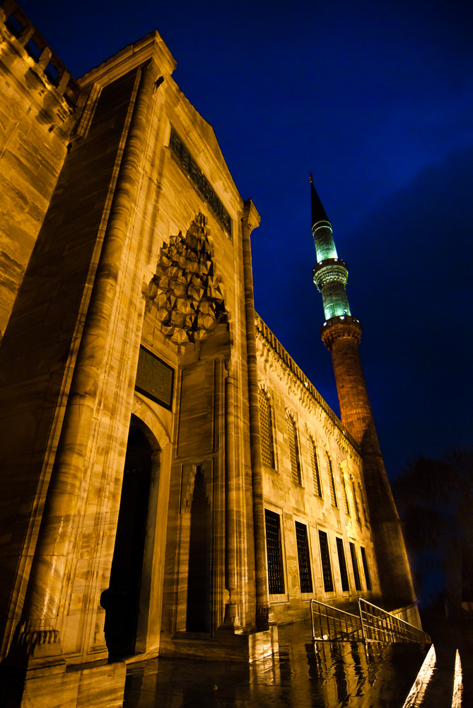 Blue Mosque at night