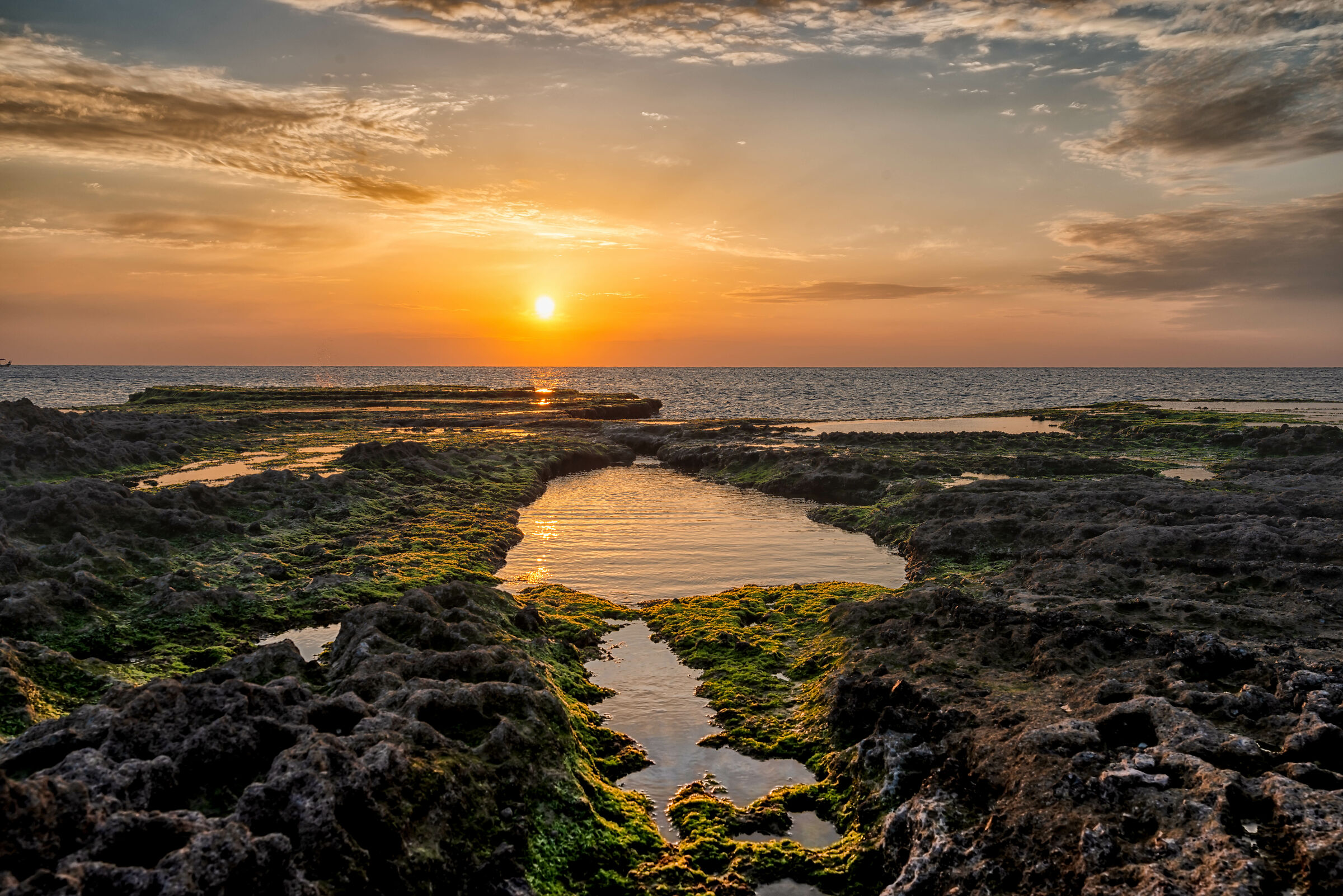 Golden Sunset and Reflections