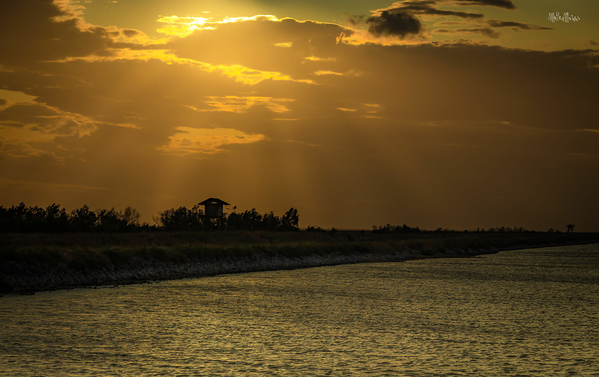 tramonto alle saline di margherita di savoia