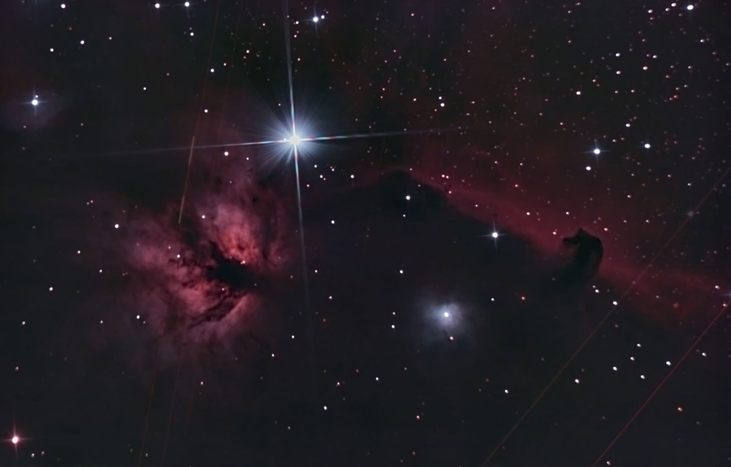 Flame nebula and horsehead