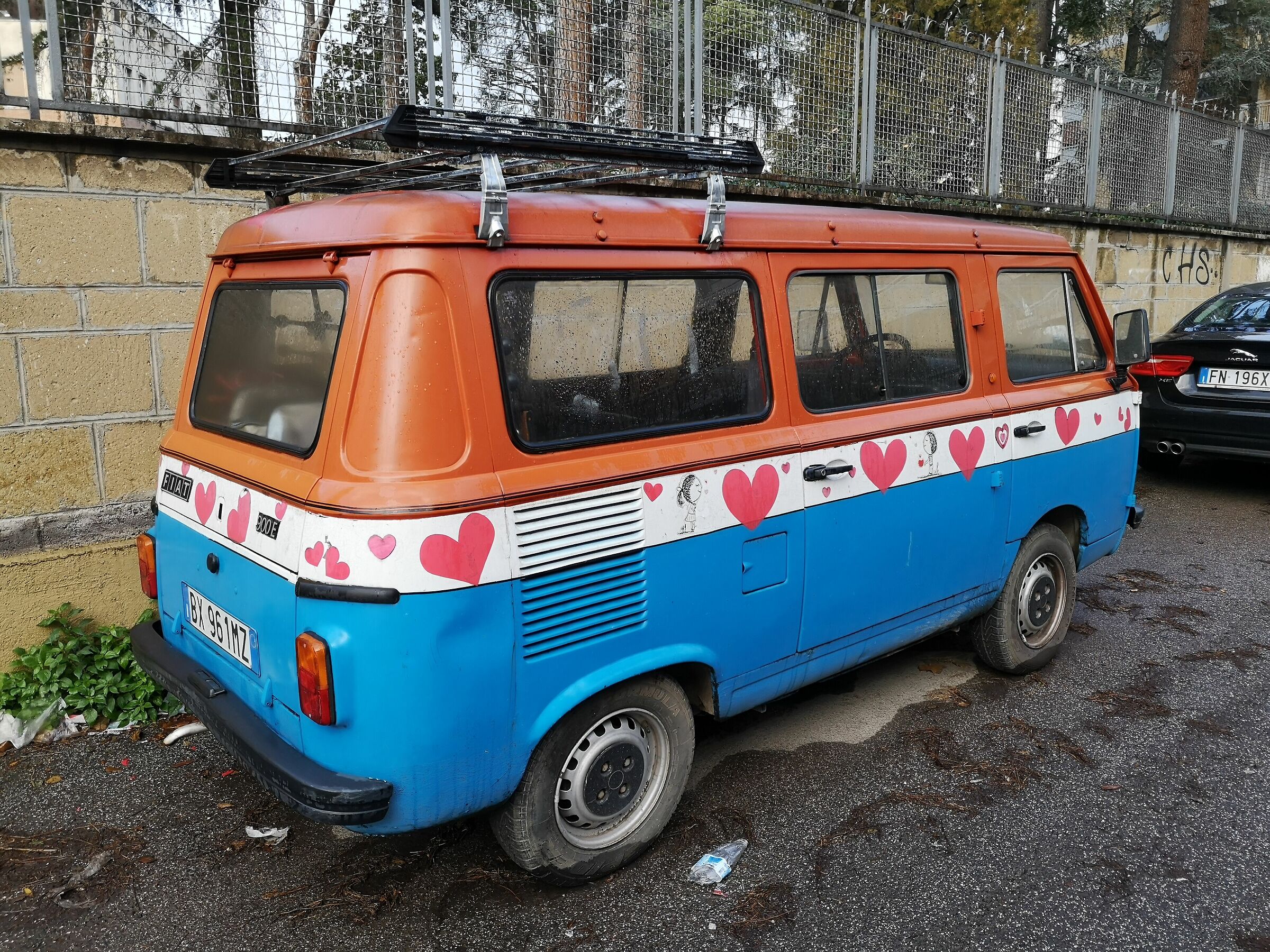Old Fiat car.. In Rome