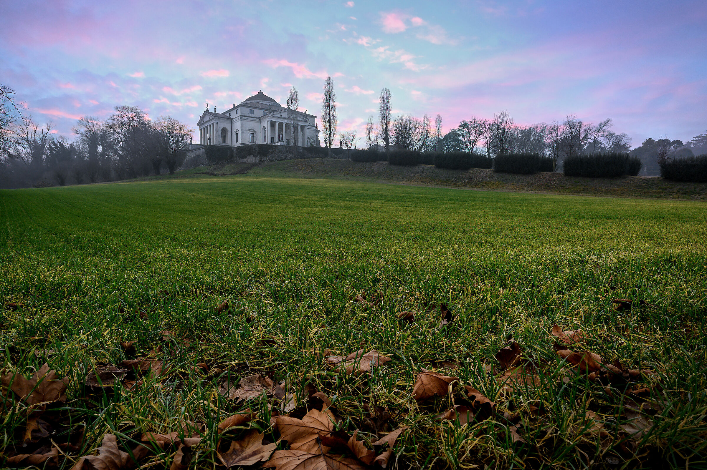Tramonto d'inverno a Villa La Rotonda