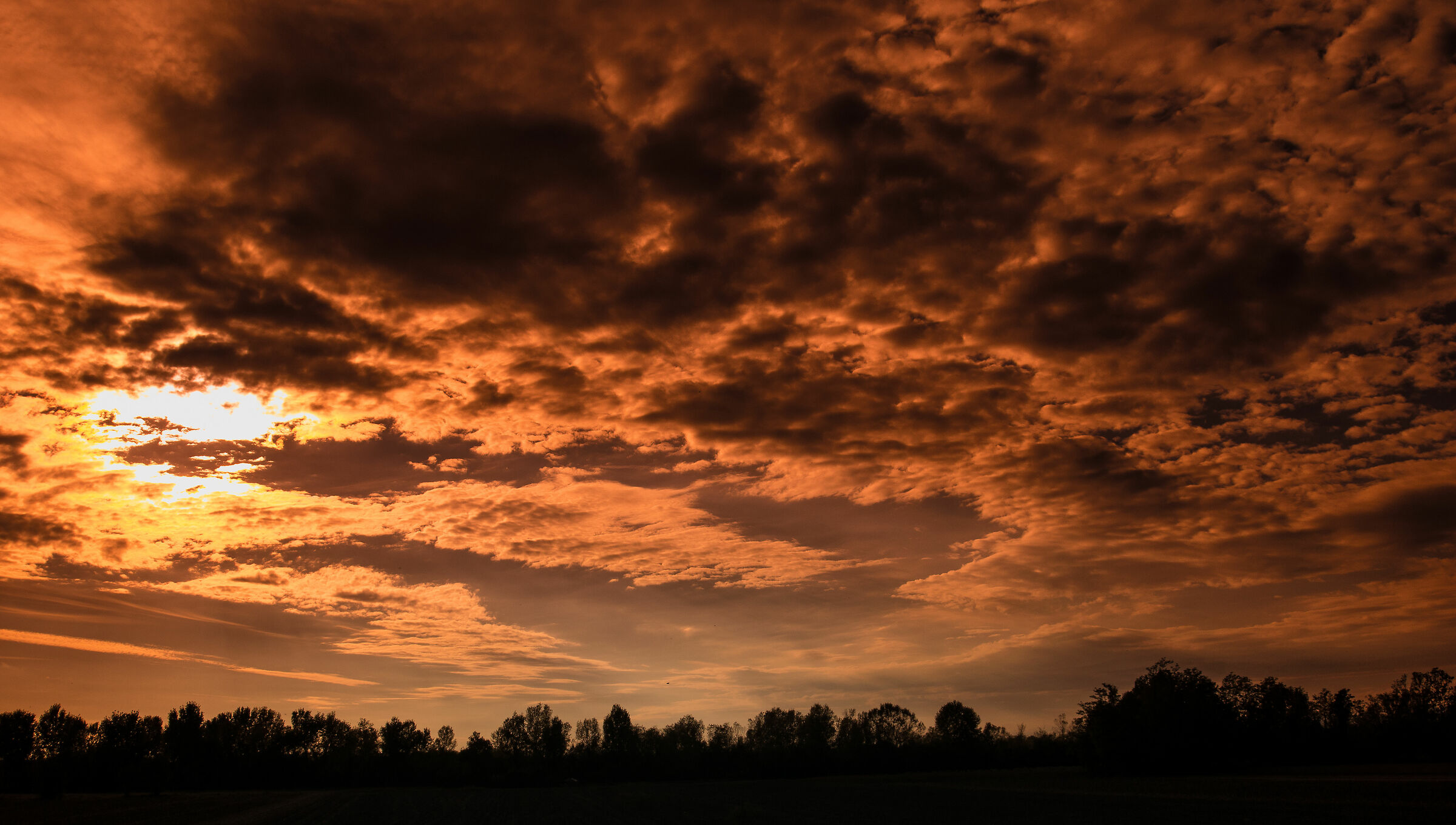 Pianura friulana tramonto