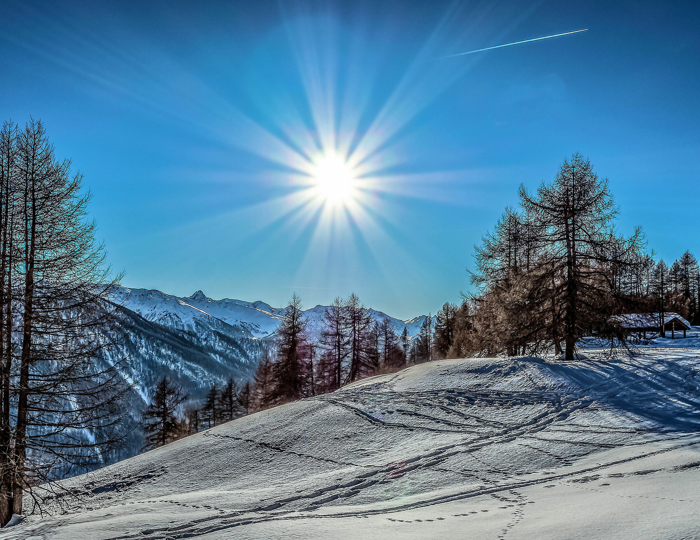 Walking through the snow at 2100m
