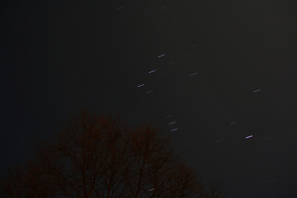 Orion constellation star trails