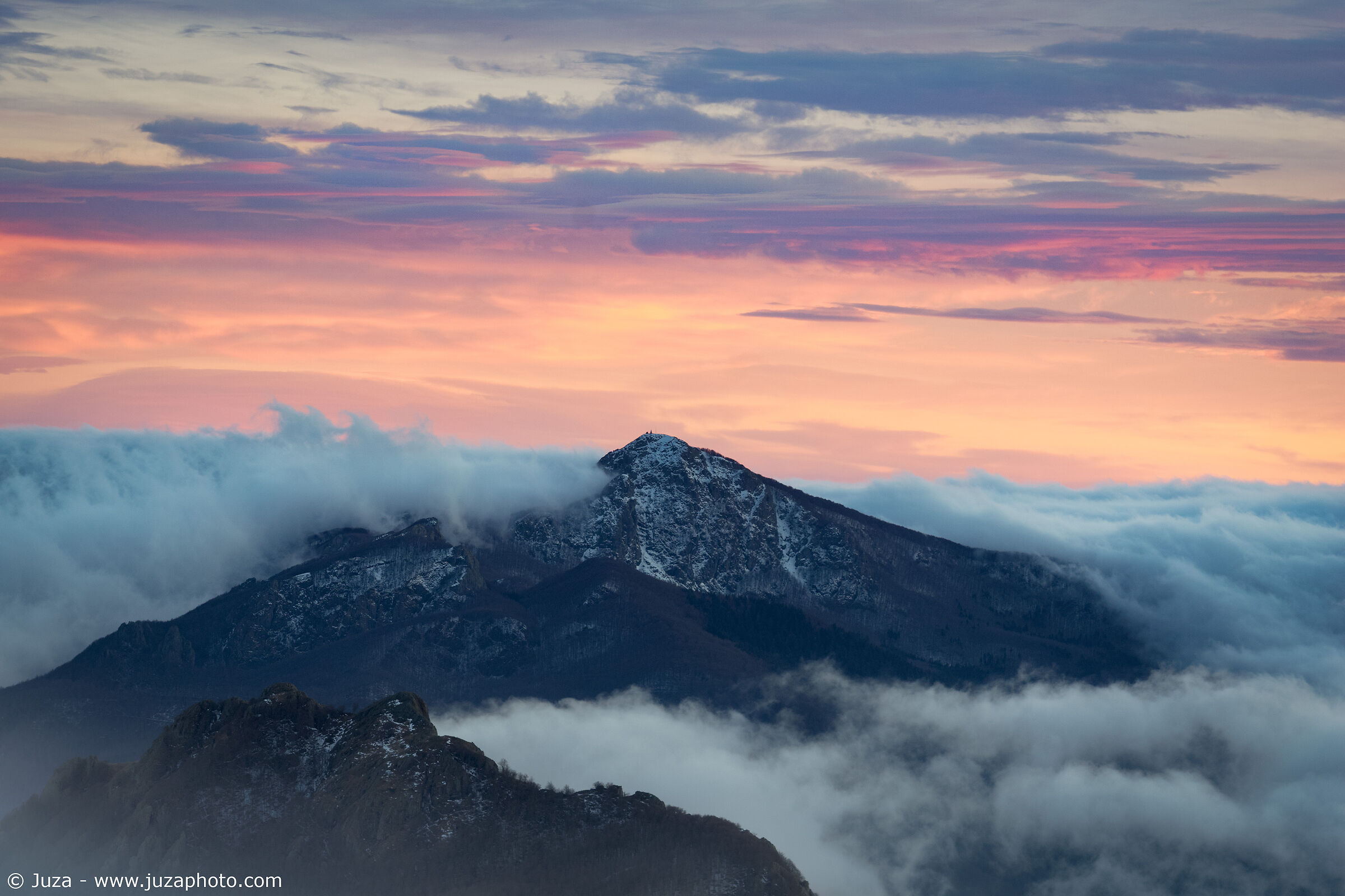 Tramonto dalla vetta del Monte Nero