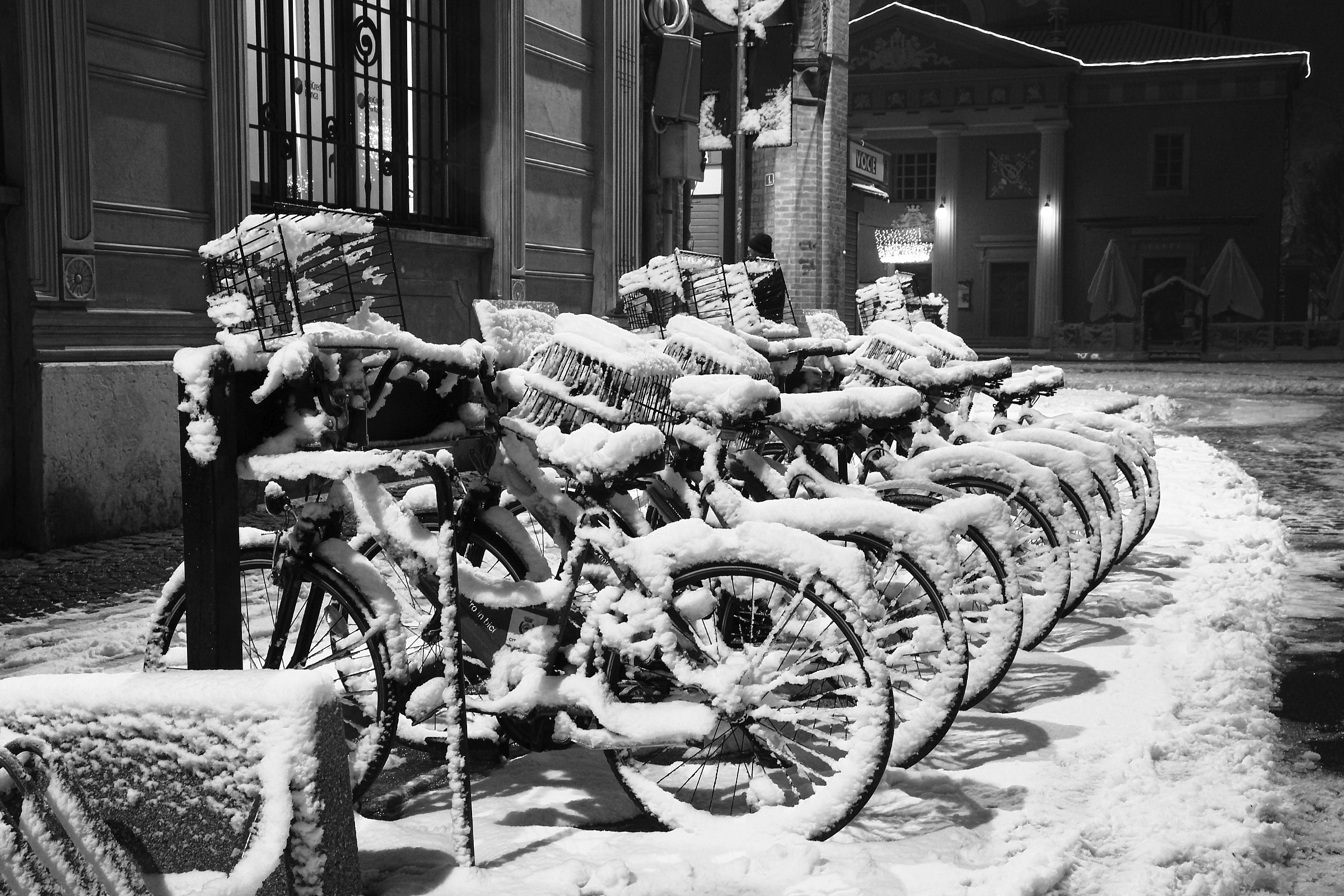 Bike in the snow ...