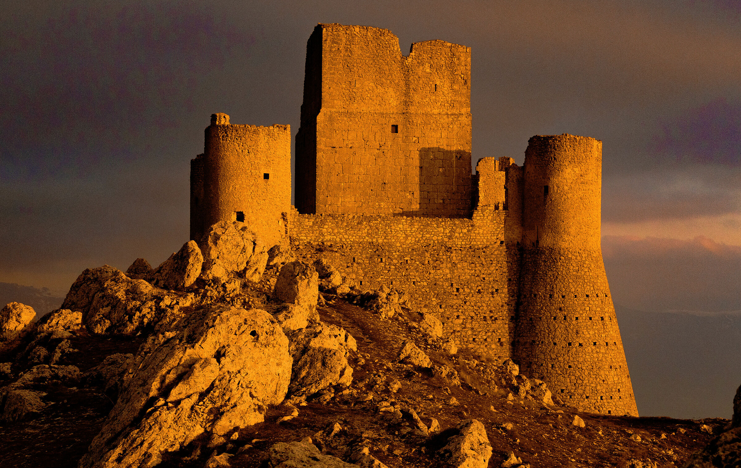 Rocca Calascio at sunset
