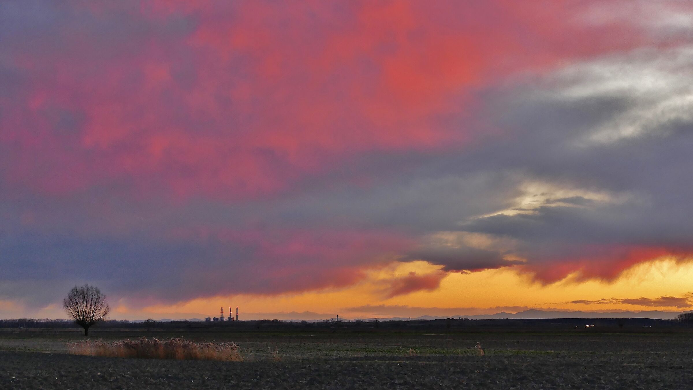 Tramonto nelle Valli Grandi di Legnago