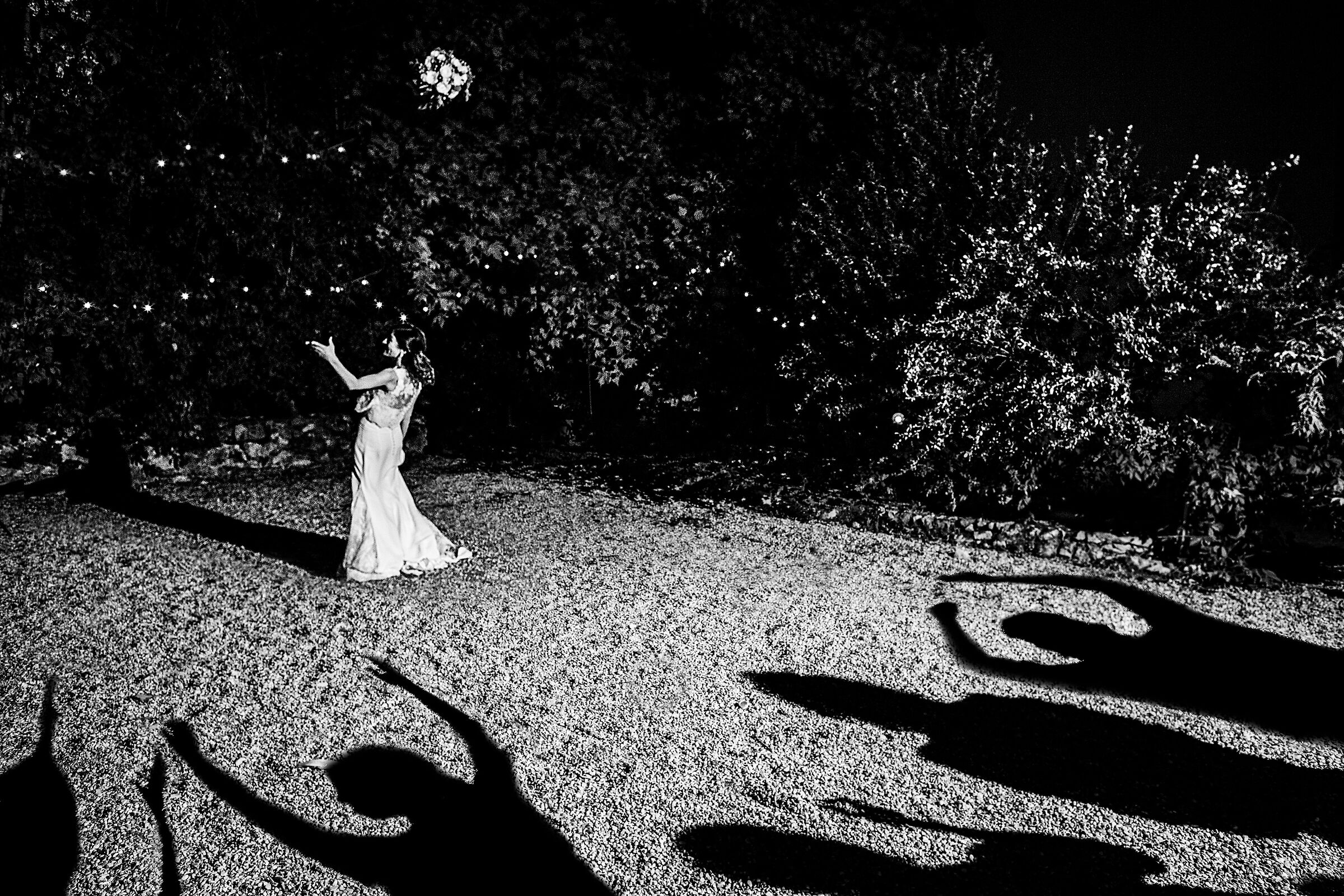 Throwing the bouquet