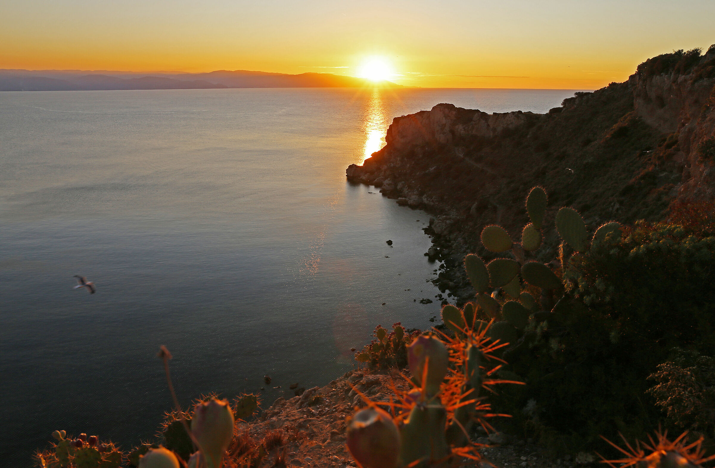 Sunset from top Milazzo