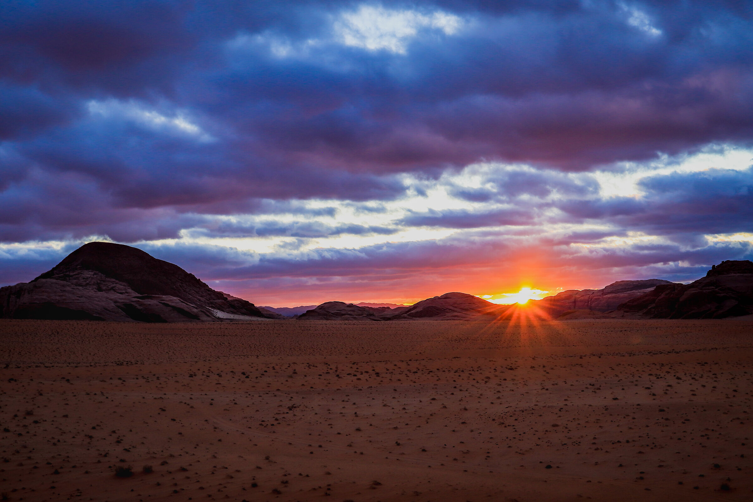 Sunset in Wadi Rum