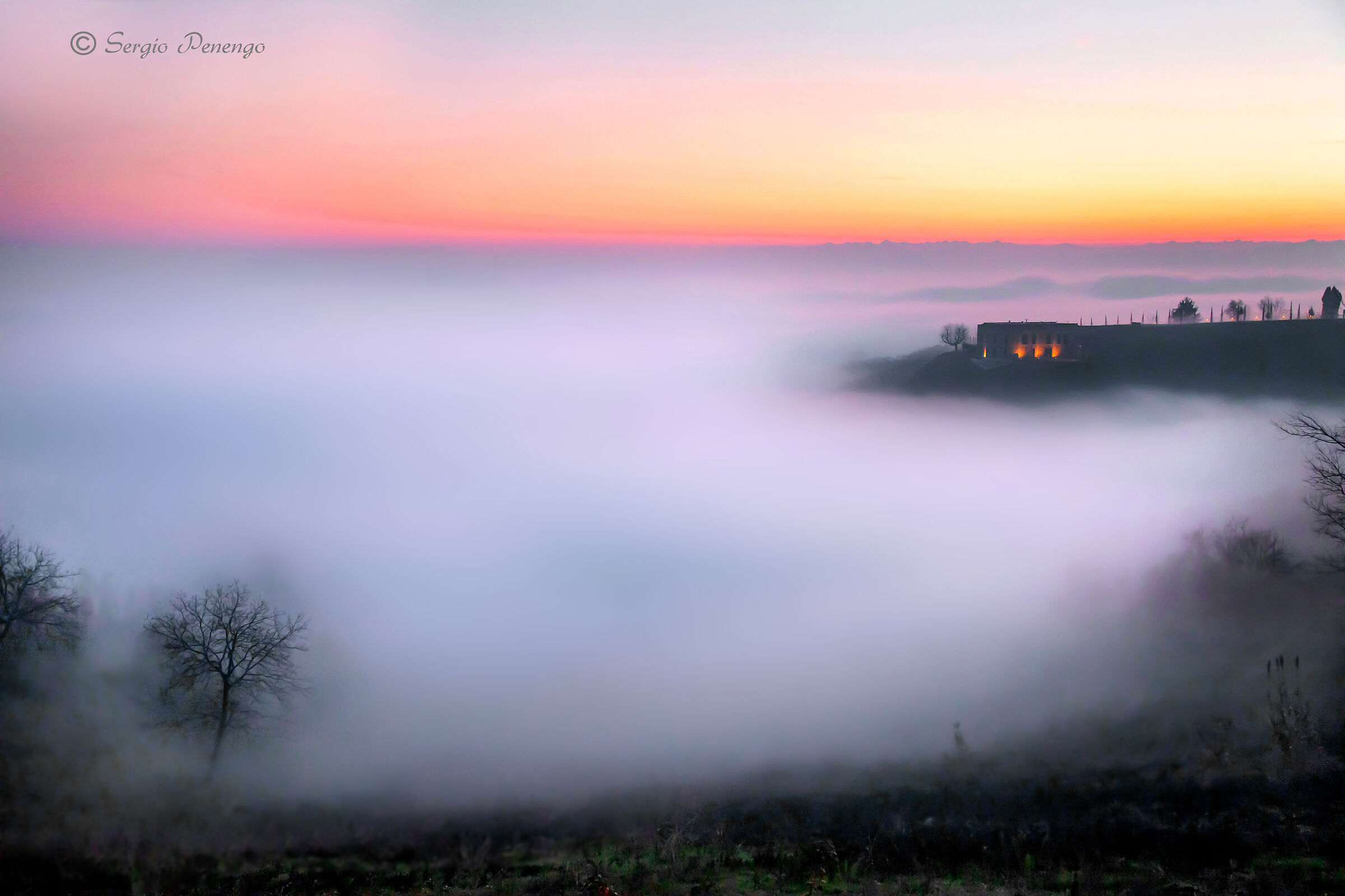 Fog at Sunset