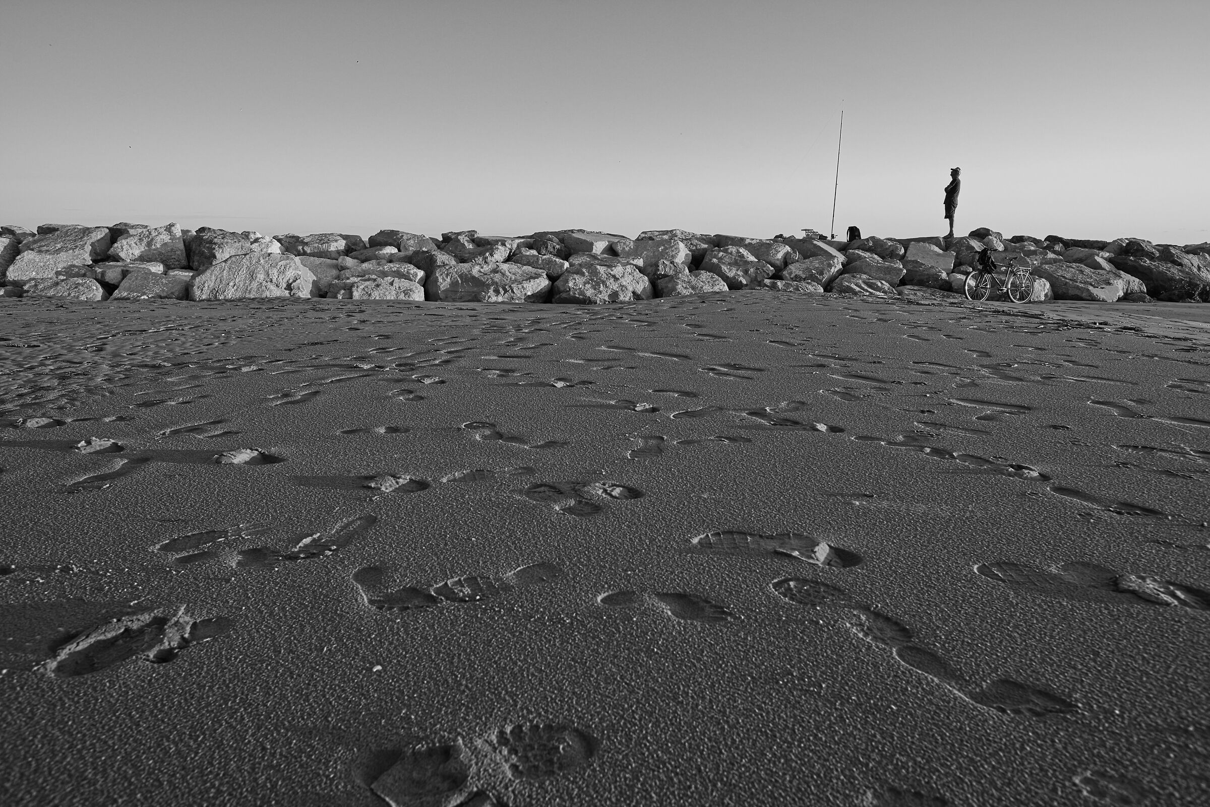 Fisherman by the sea