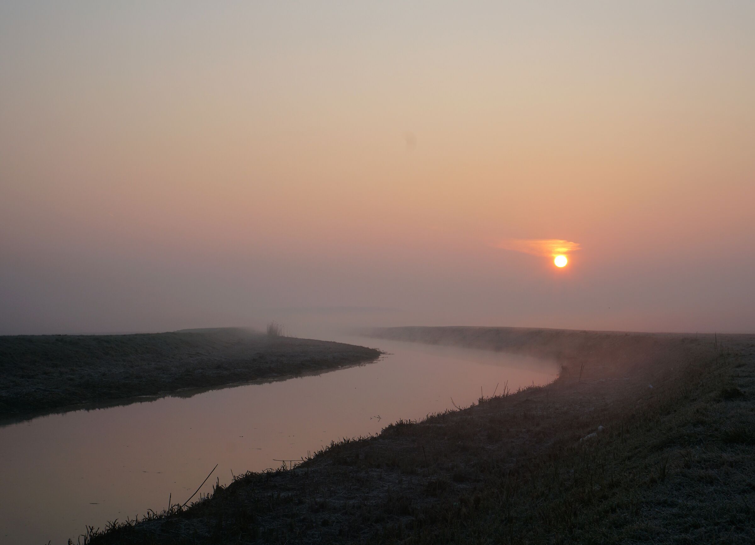 Seduto in riva al fosso