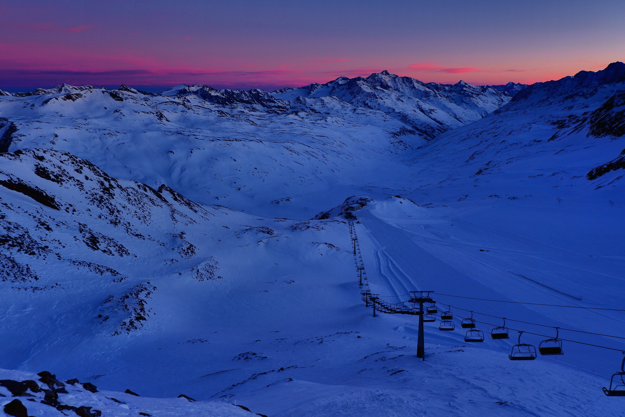 Sunrise with the "Wildspitze" (Austria) in the background.