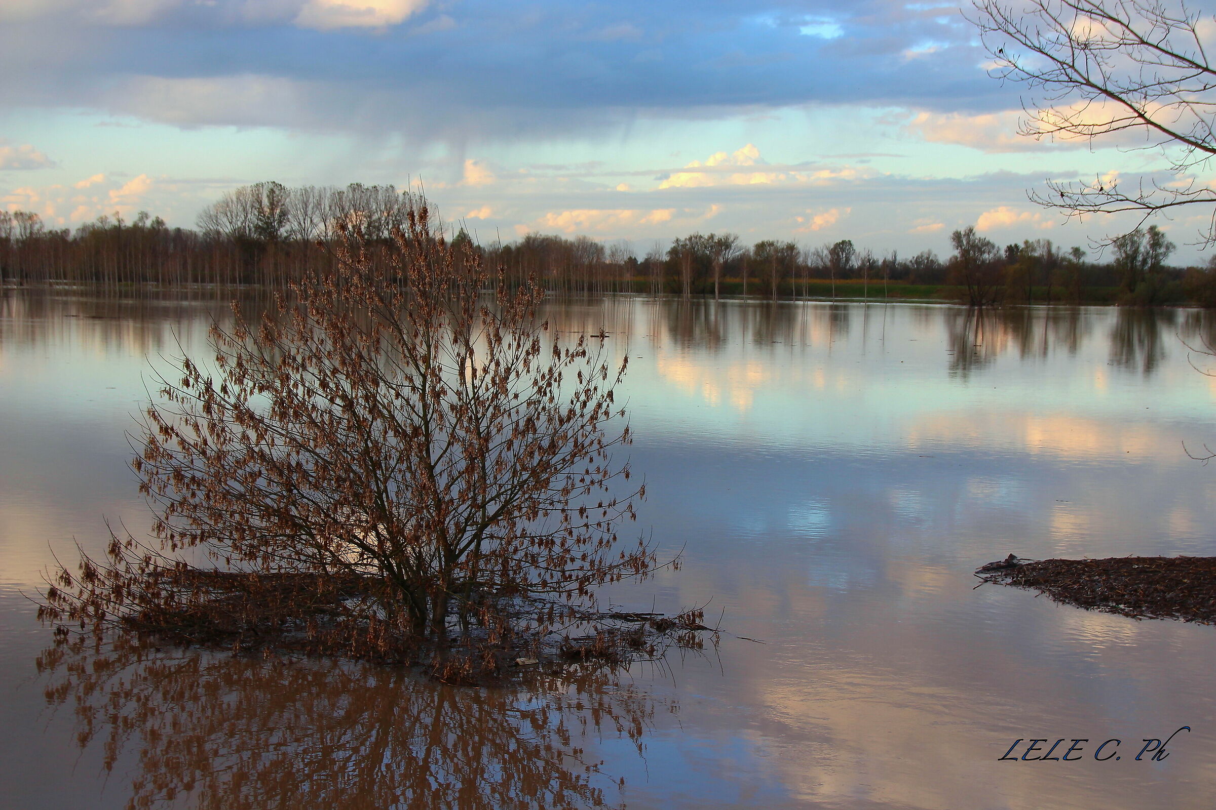 reflections on the river oglio
