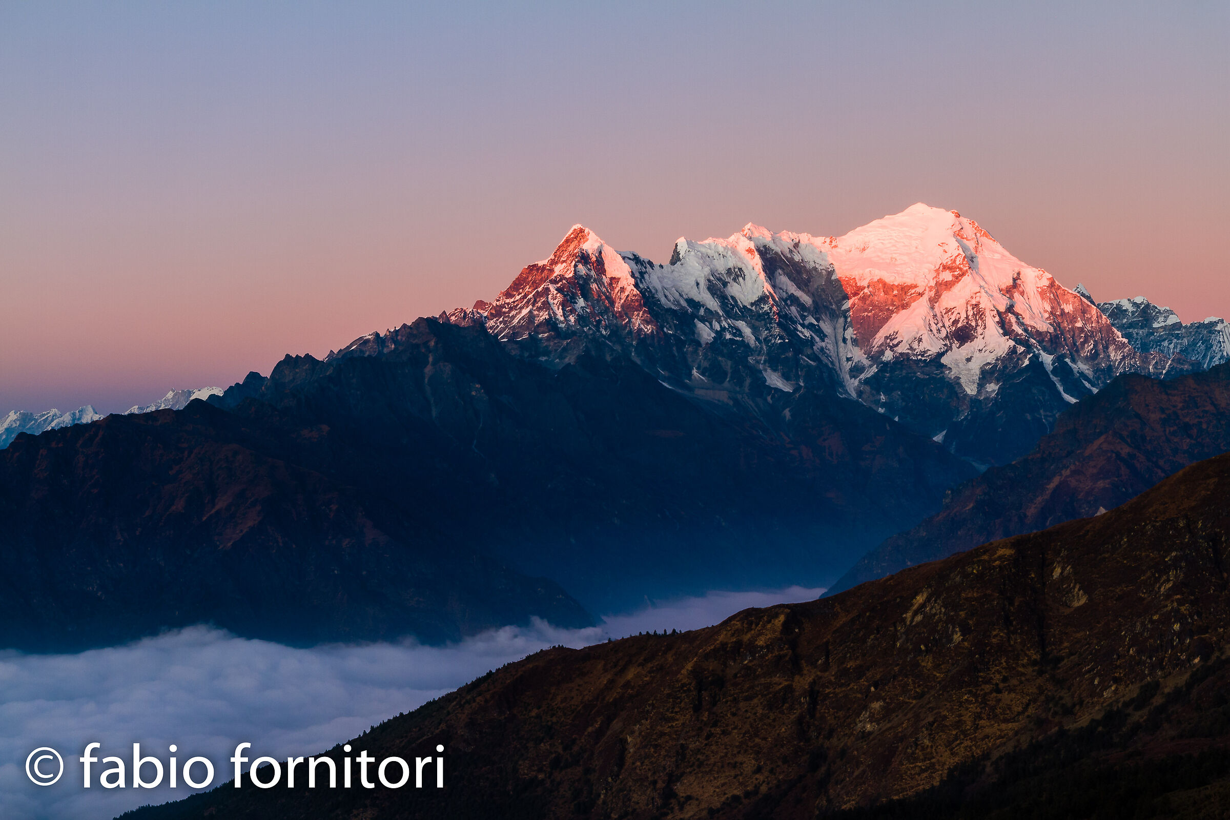 Langtang Lirung and II, south view, Nepal 2011