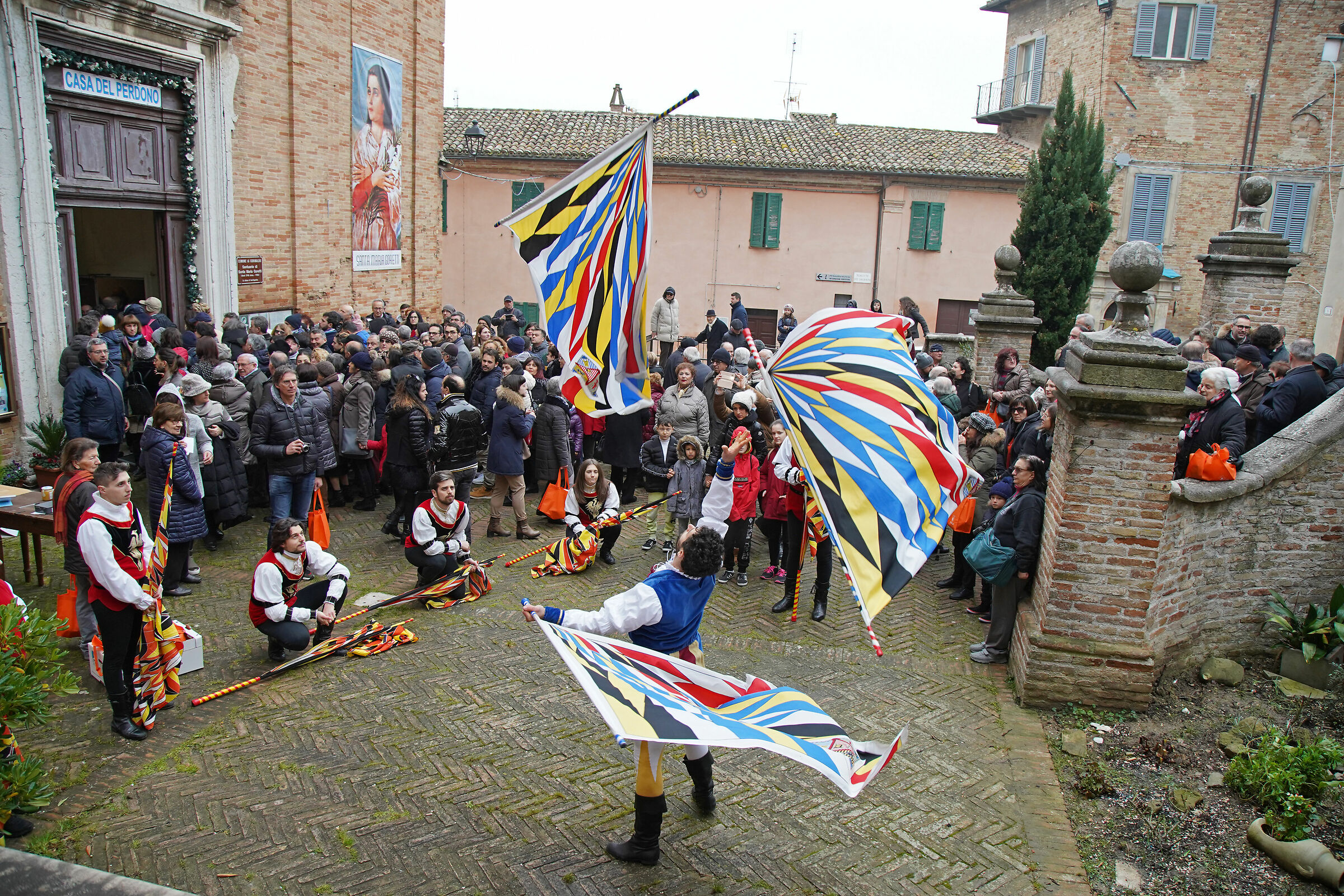 Flags x the feast of Saint Mary Goretti