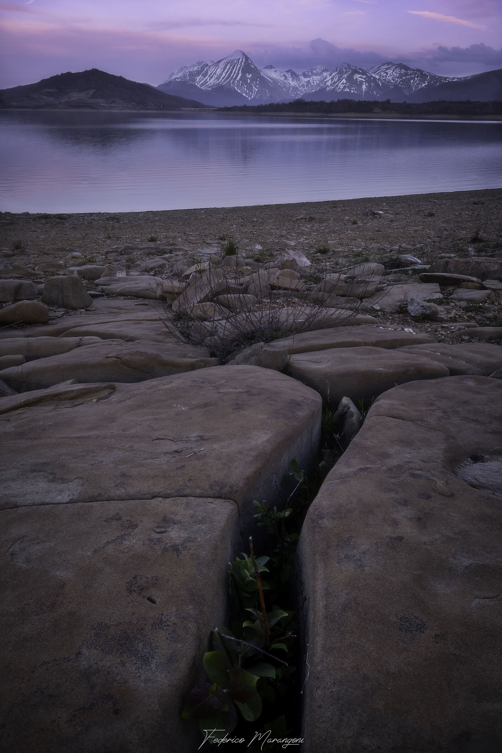 Tramonto sul Lago di Campotosto