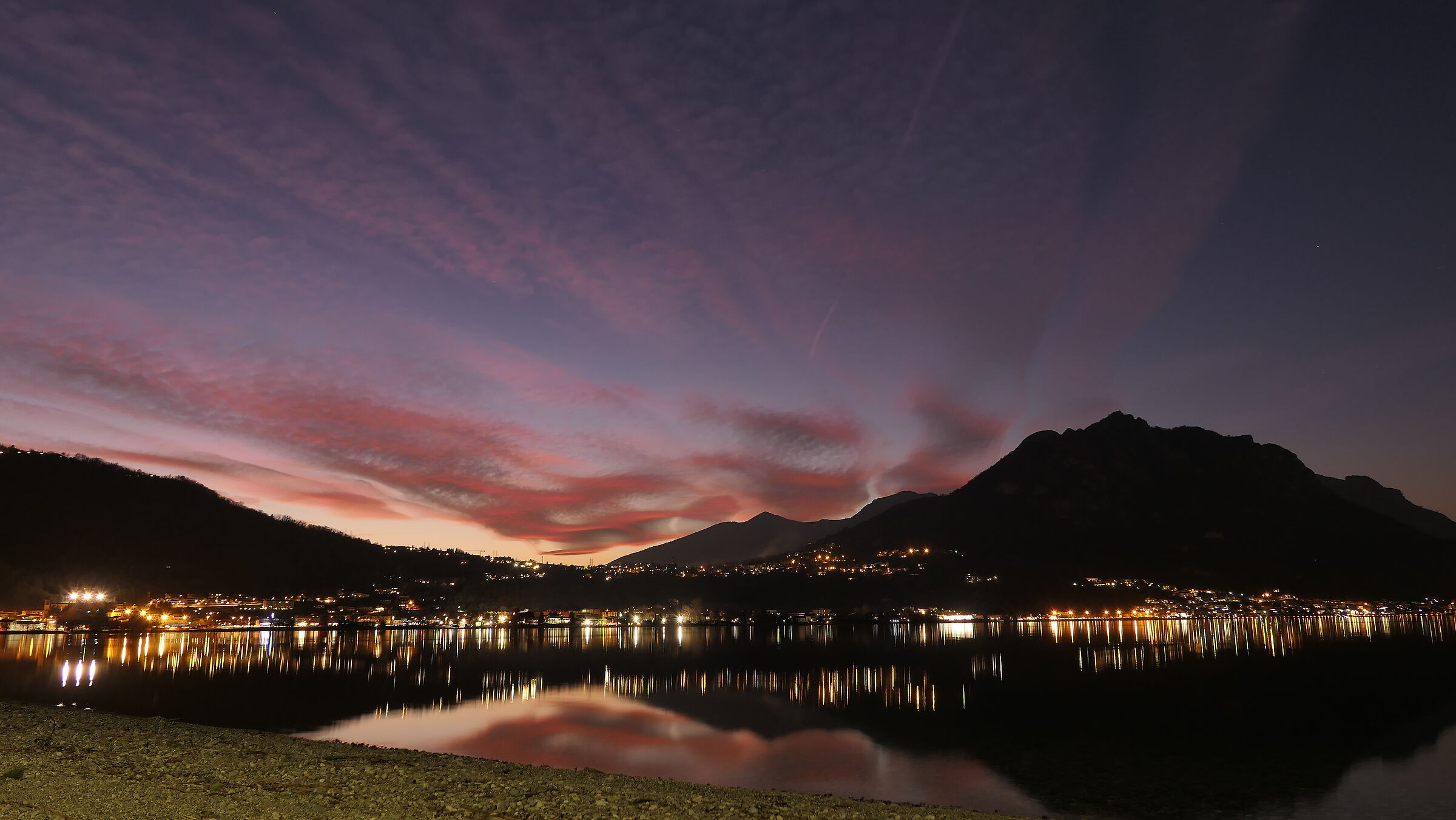 Lago di Garlate, scende la sera