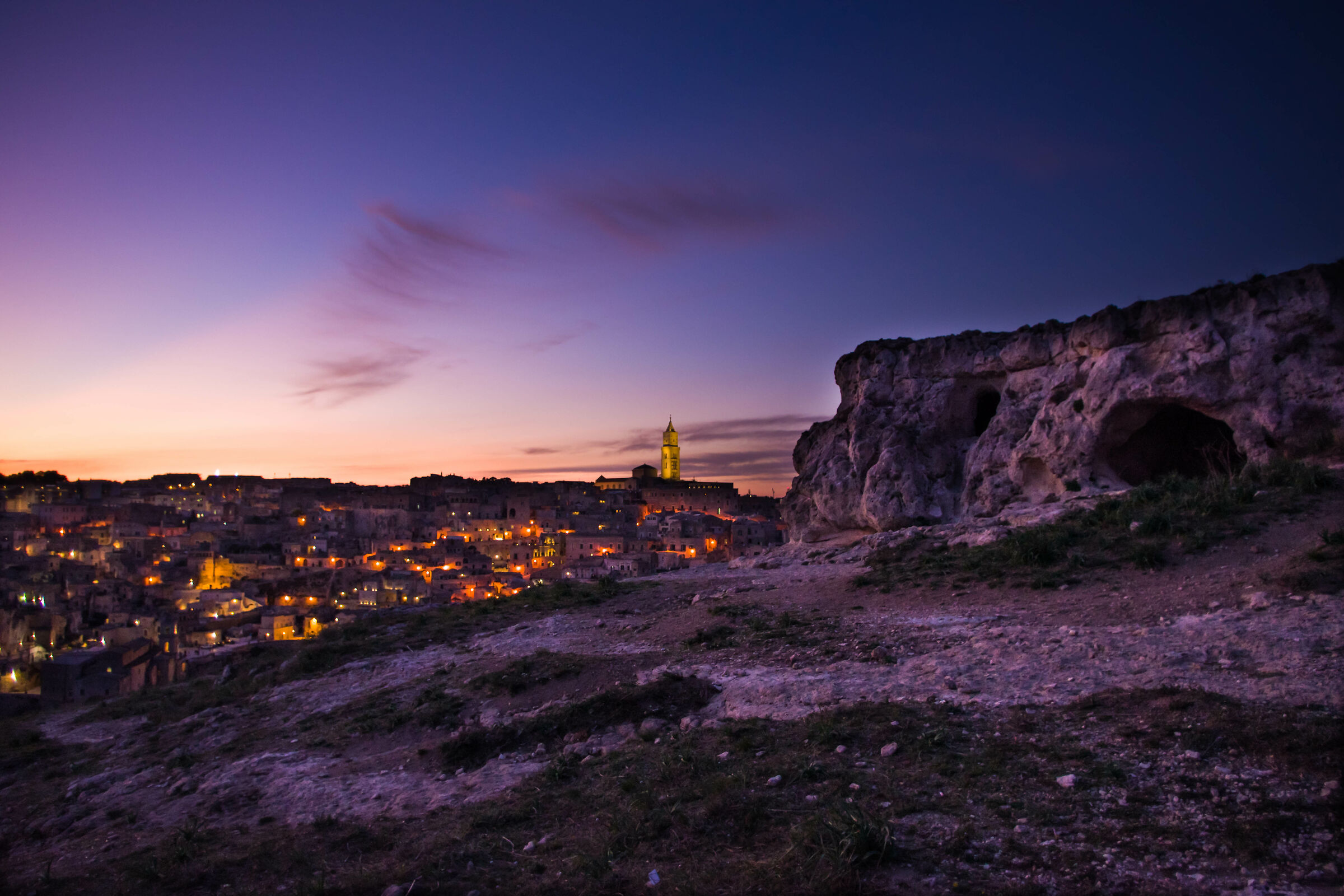Stones of Matera at sunset