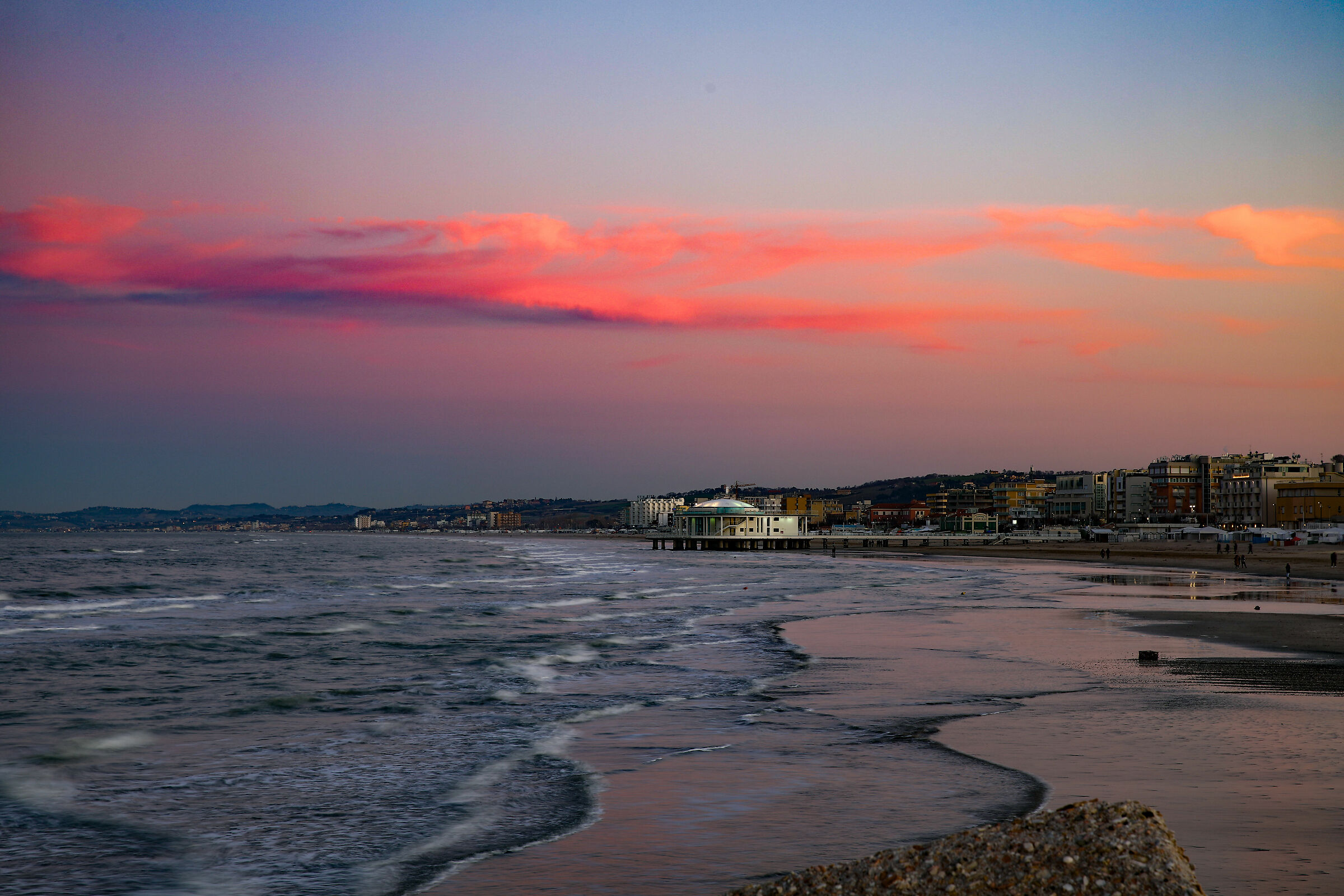 Sunset at the Senigallia Rotunda