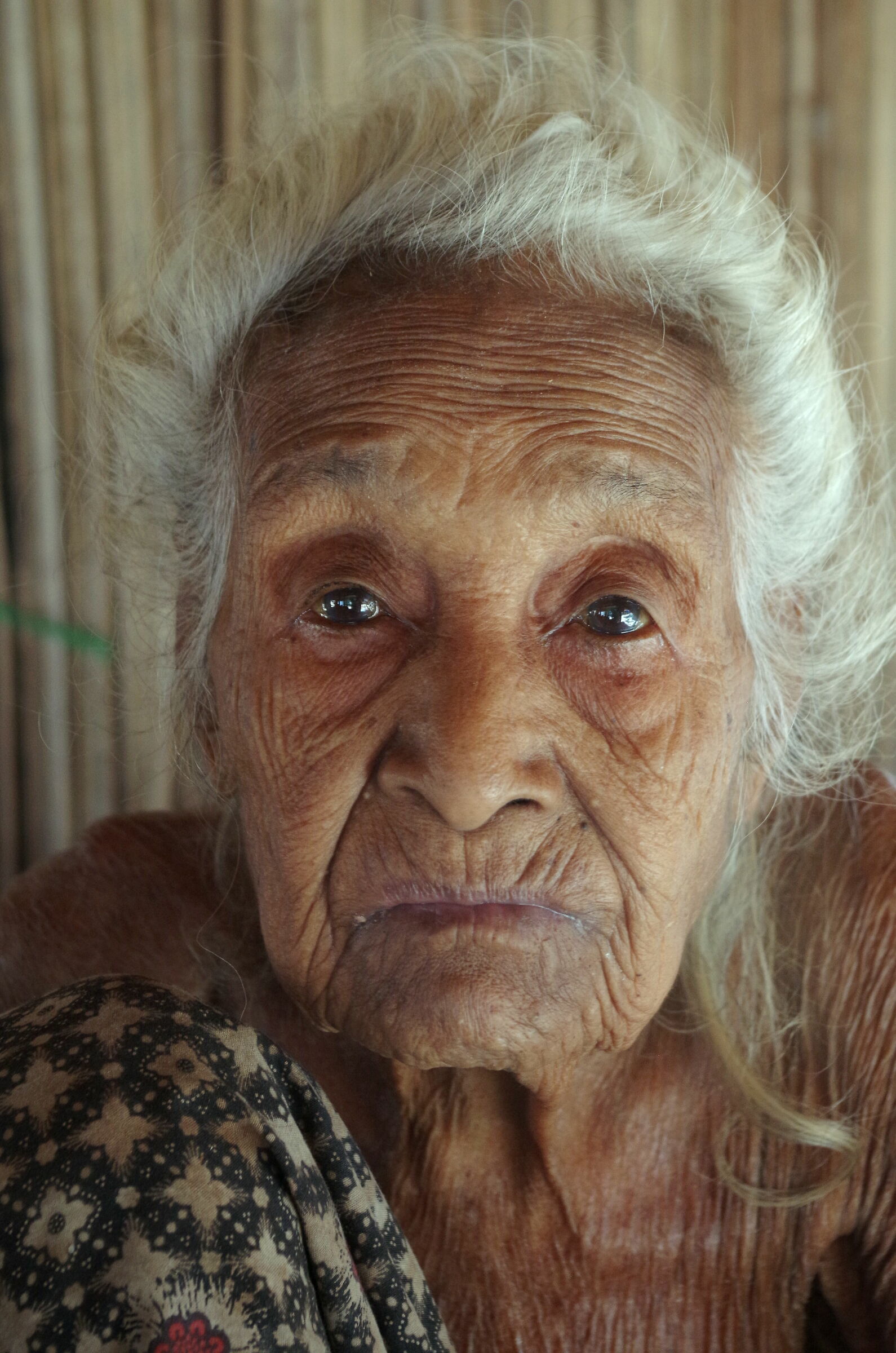 Elderly lady of Belu ethnicity, West Timor, Indonesia