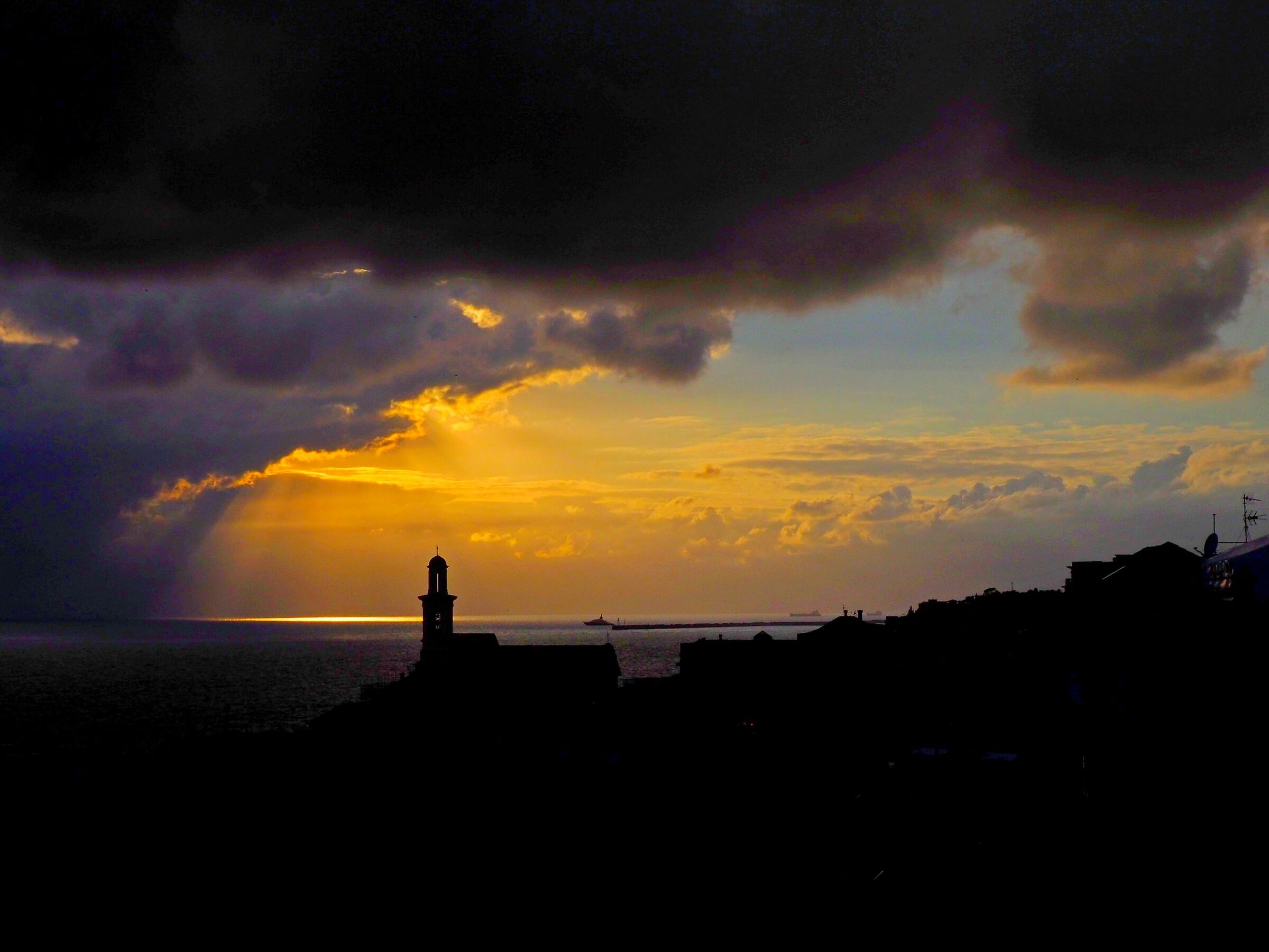 Clouds and lights in Boccadasse