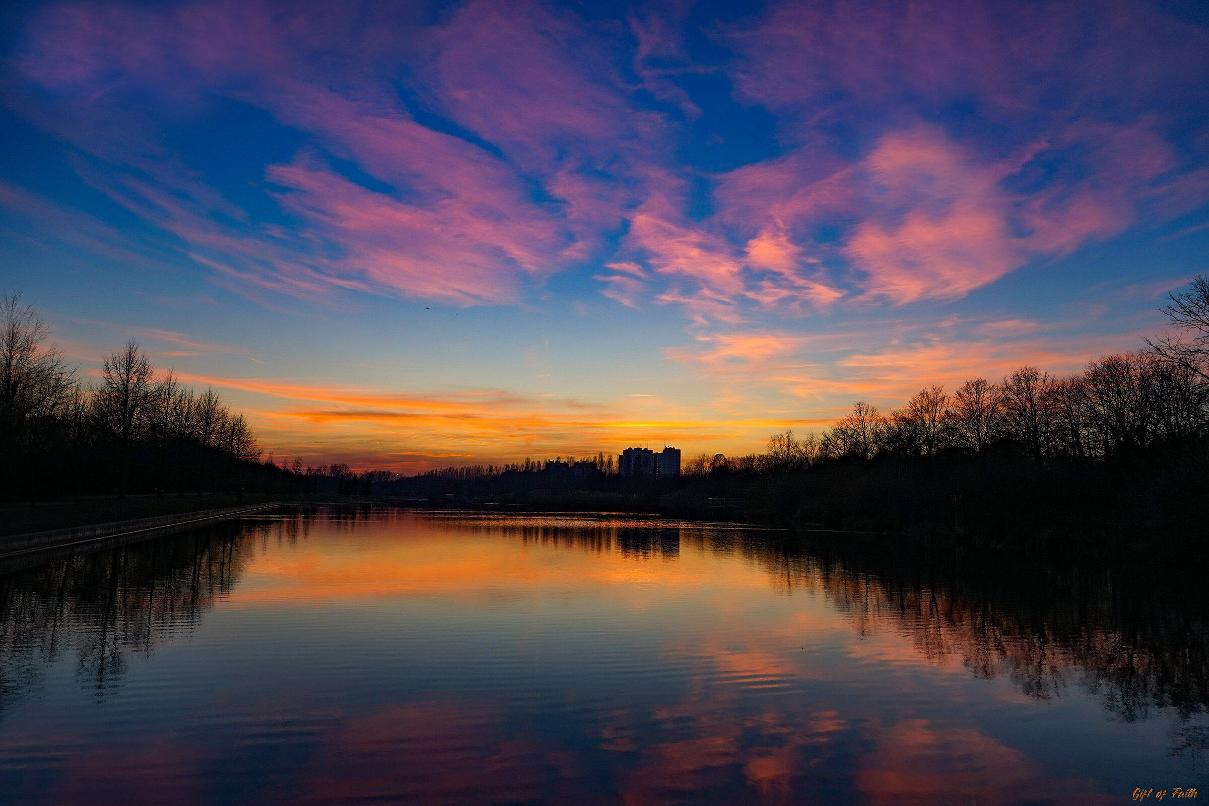 The lake of the city