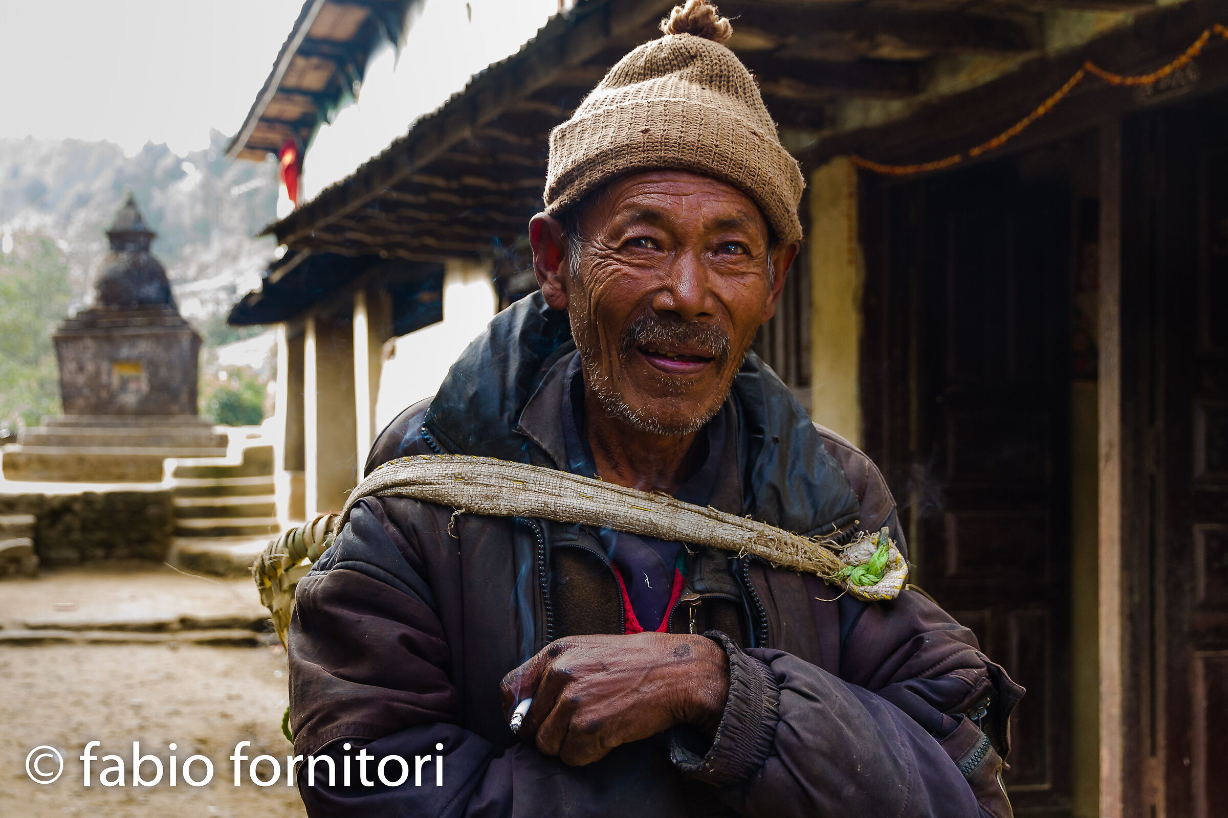 Hellambu Valley, Smoking Old Man, Nepal 2011