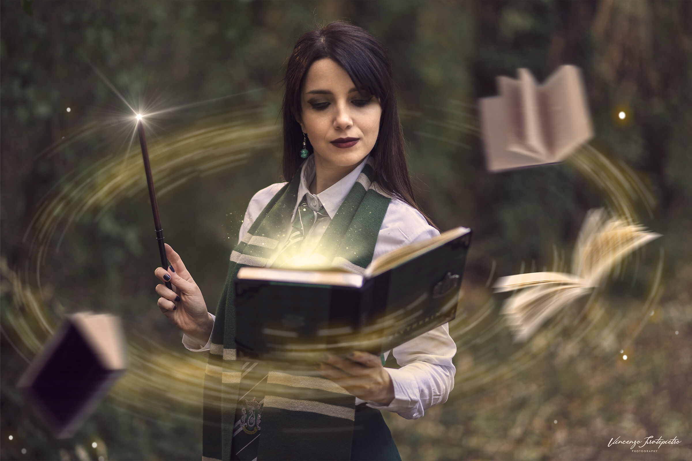 Book wizard. Slytherin student