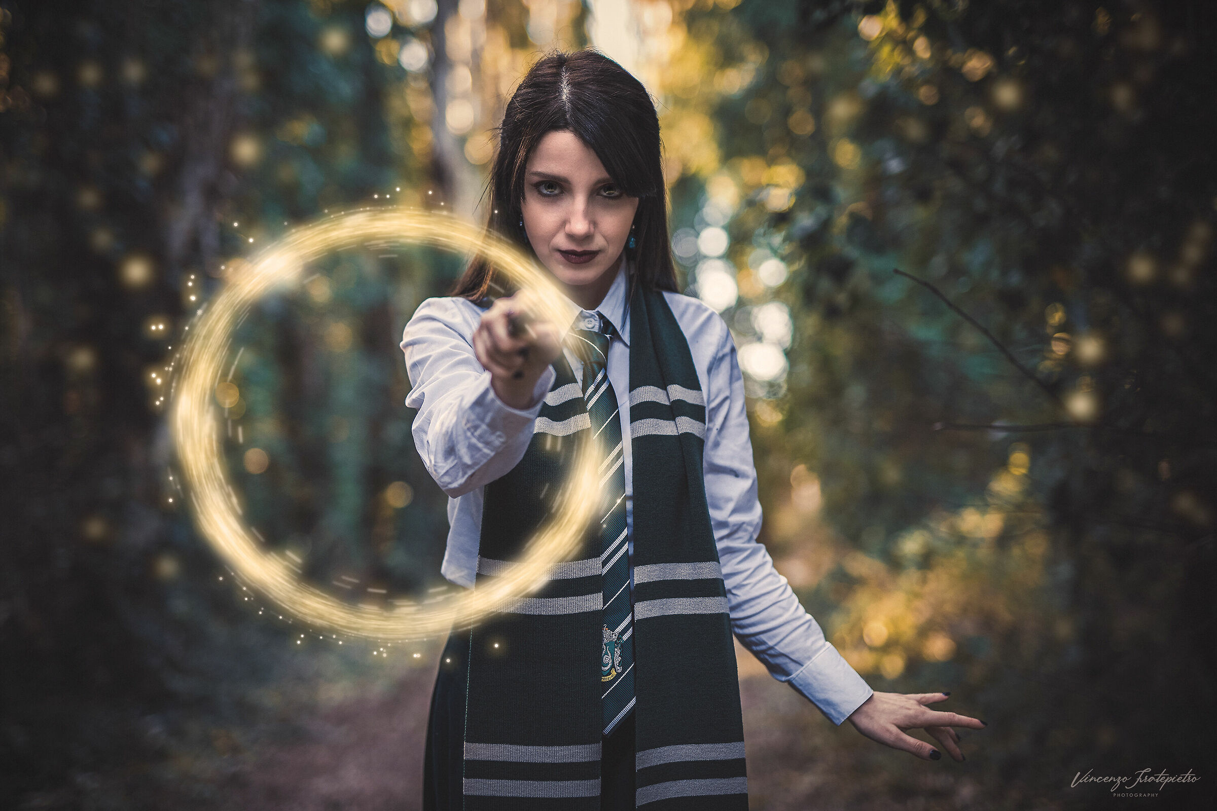 Episkey Spell. Slytherin student