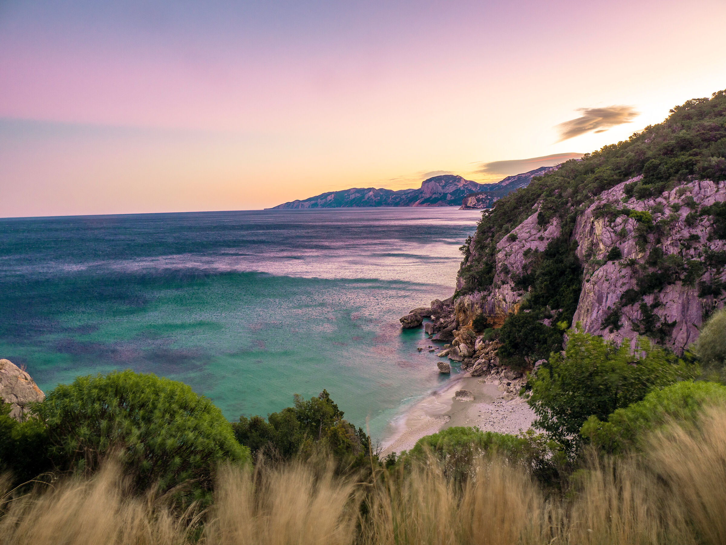Sunset at Cala Fuili