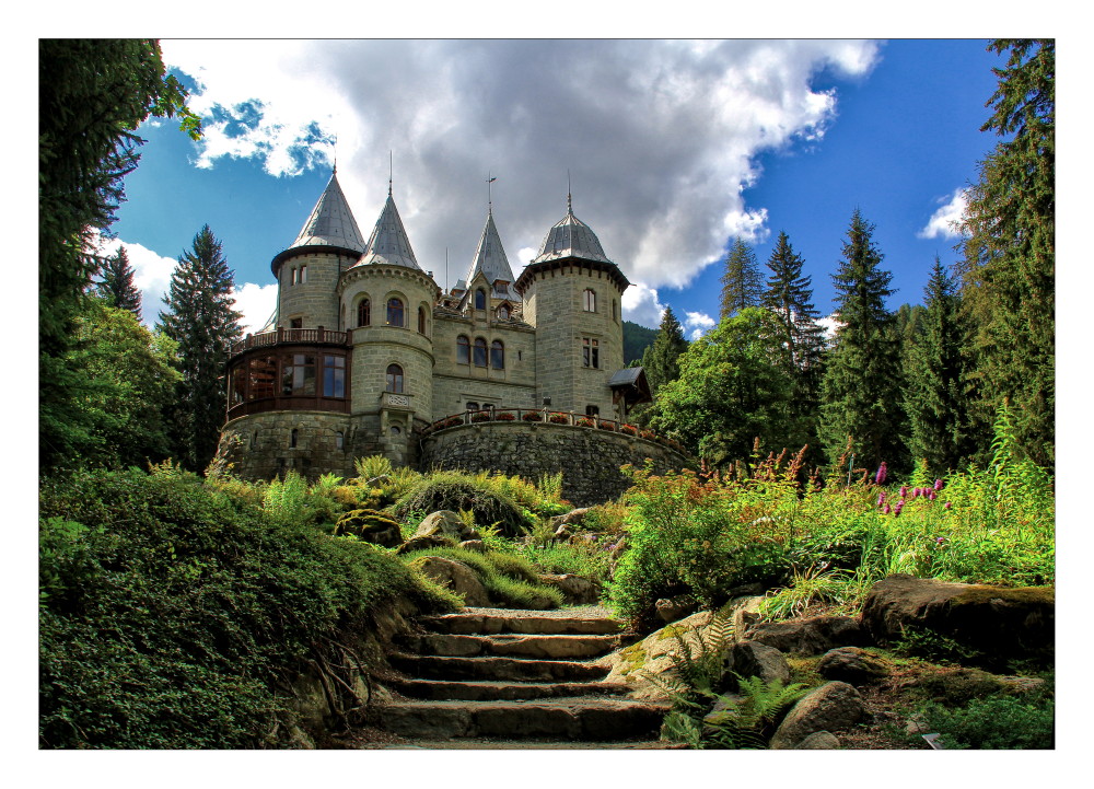 Scorci valdostani - Castel Savoia (versione a colori)