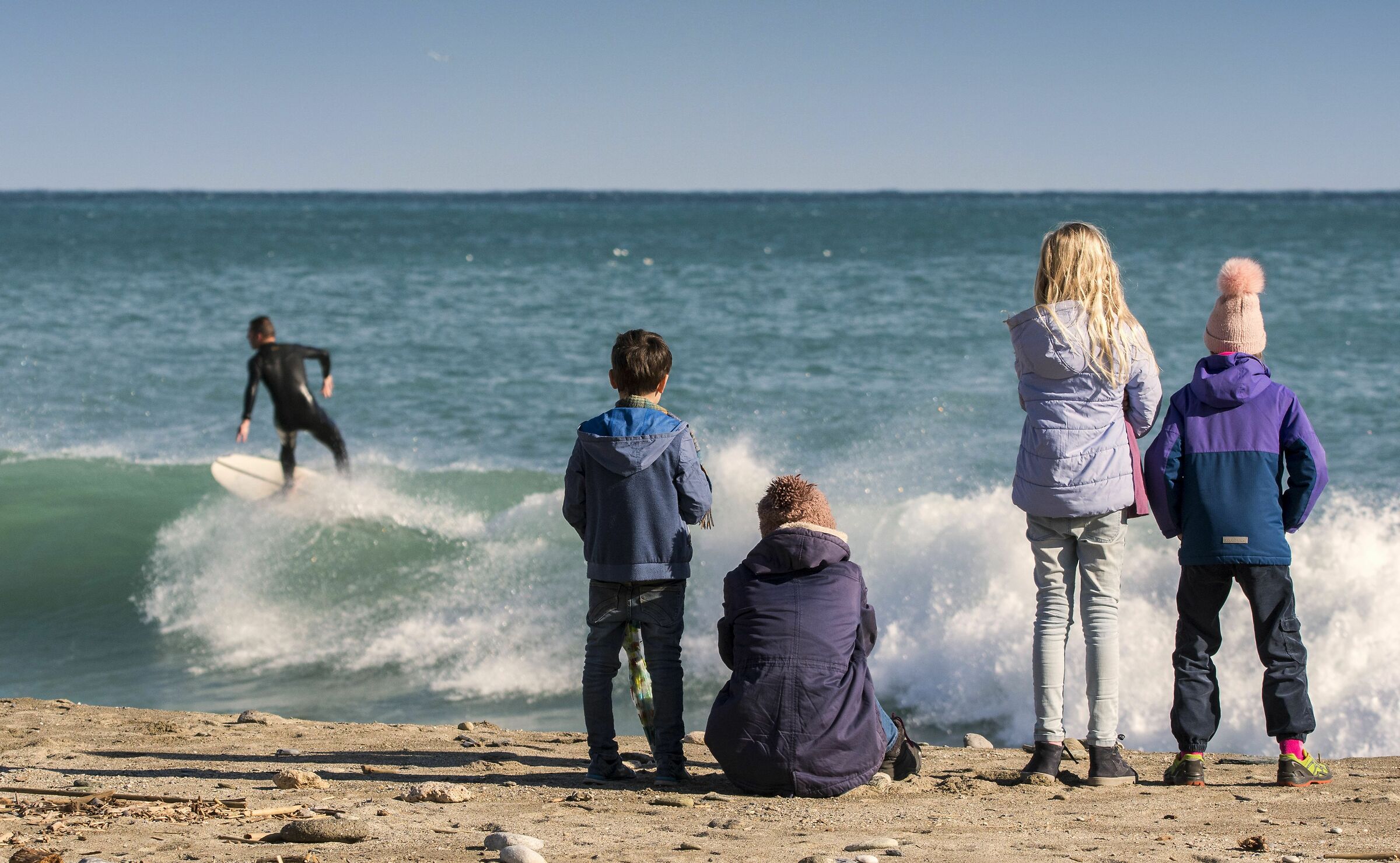 Observing the surfers