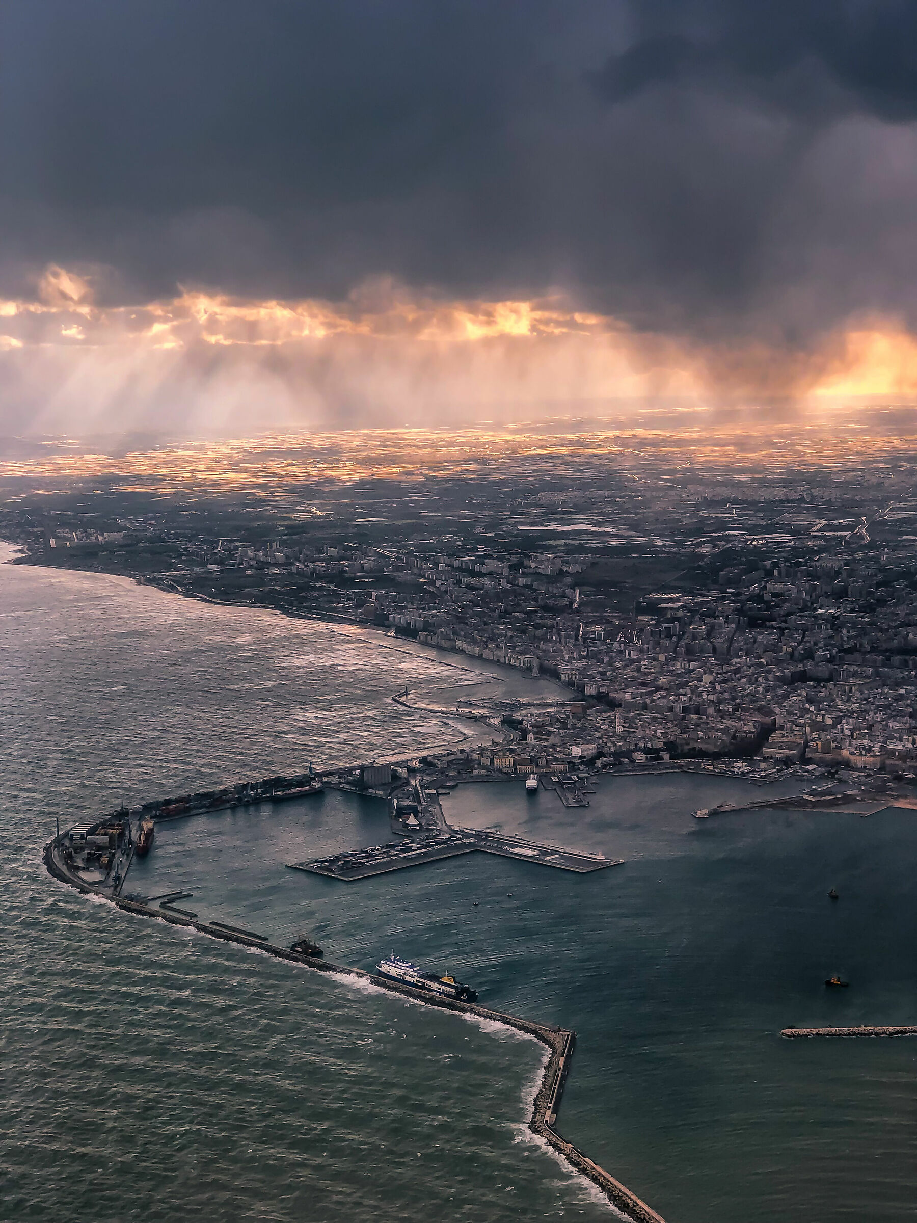 flying over Bari
