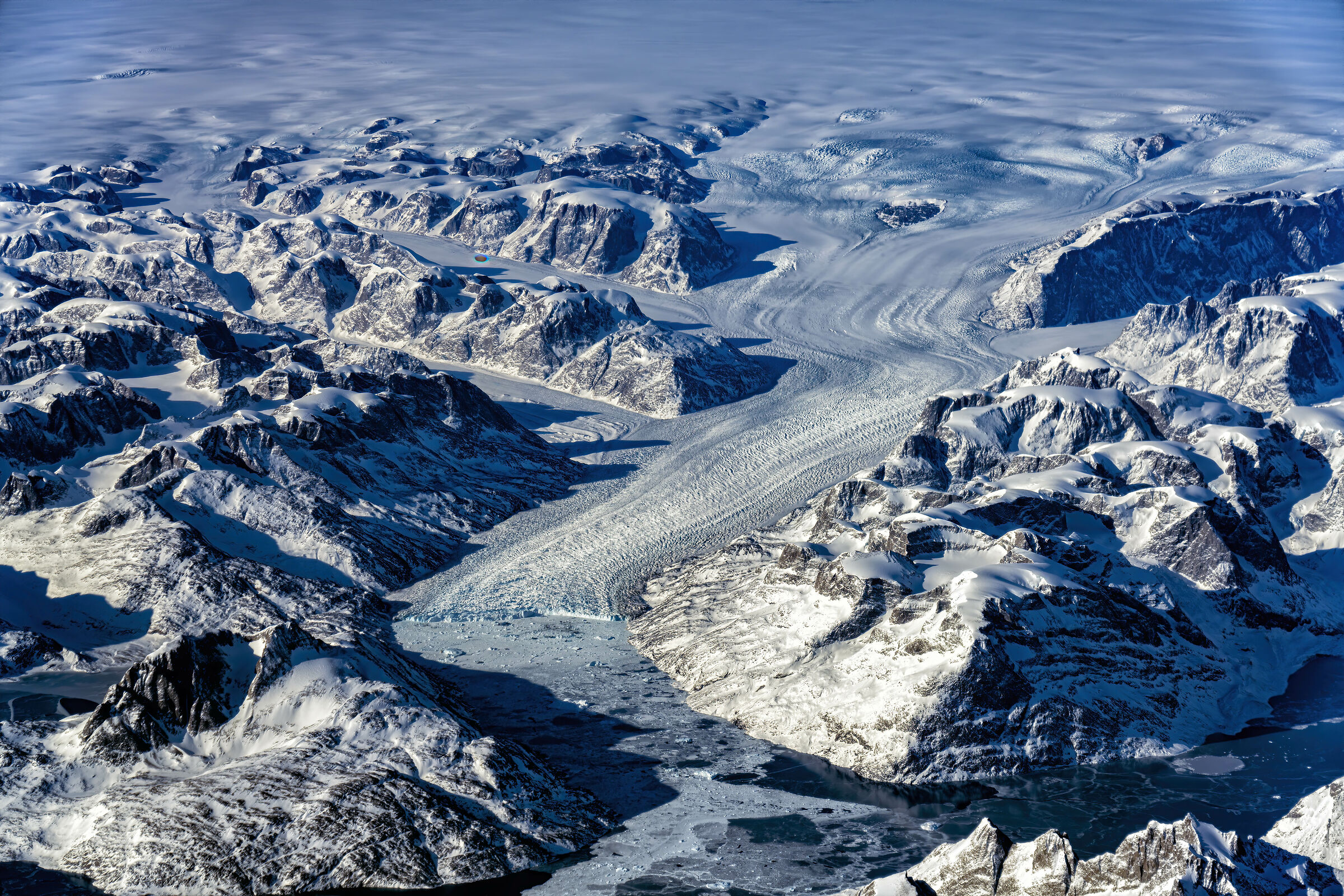 Glacier in eastern Greendland coast