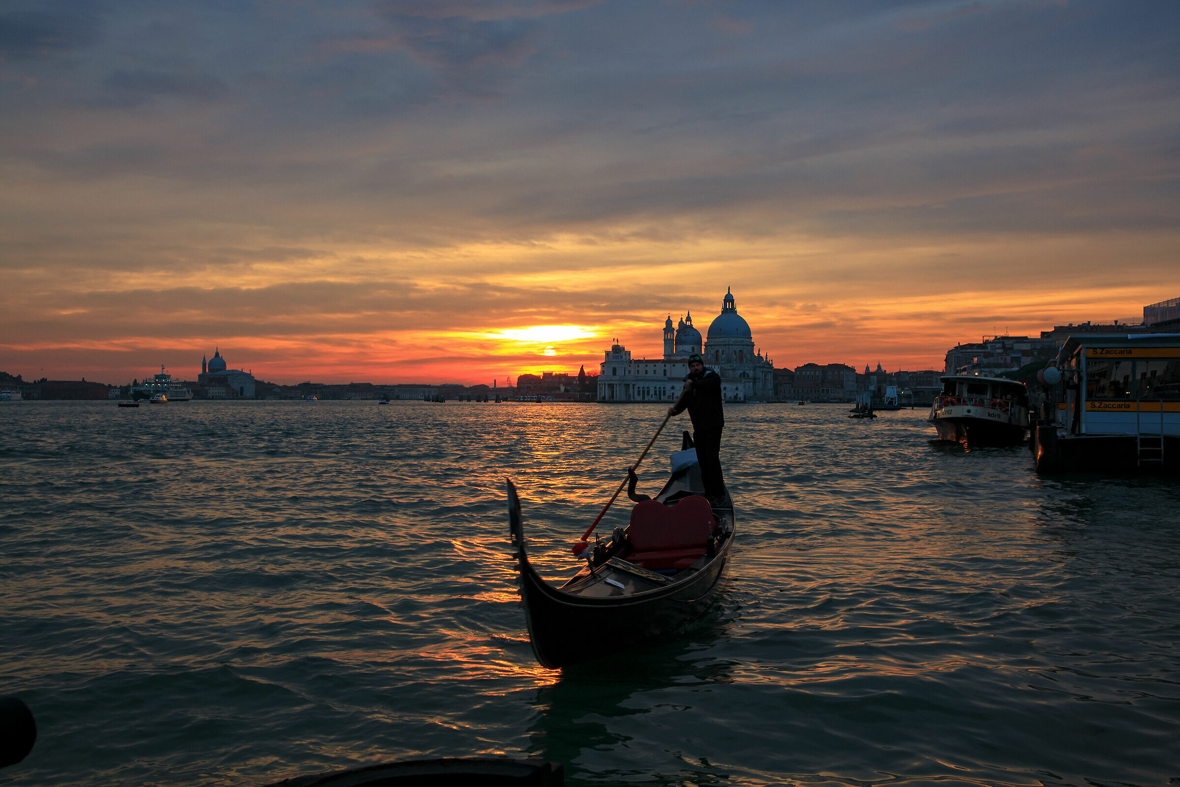 Sunset in a gondola