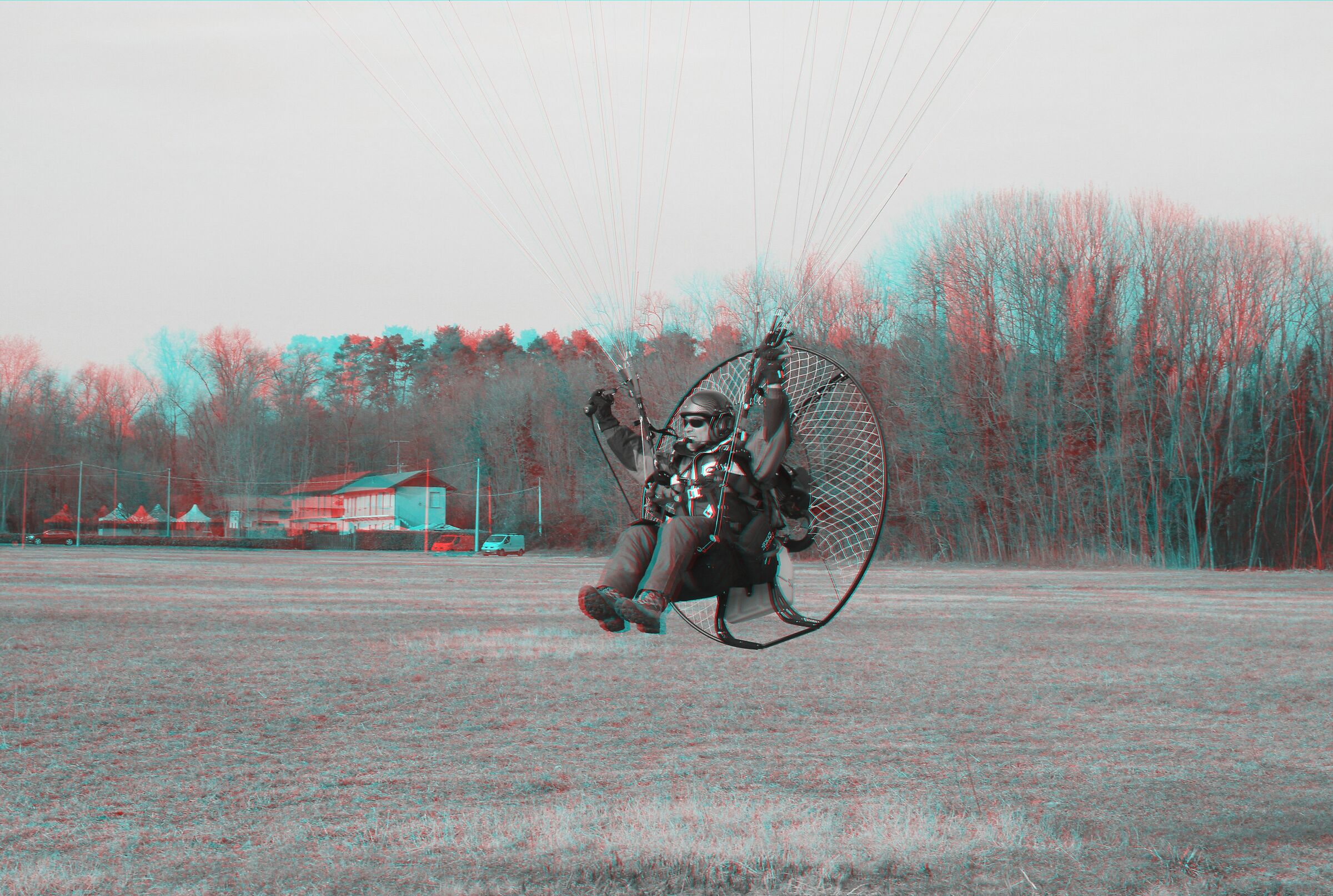 paramotore in decollo