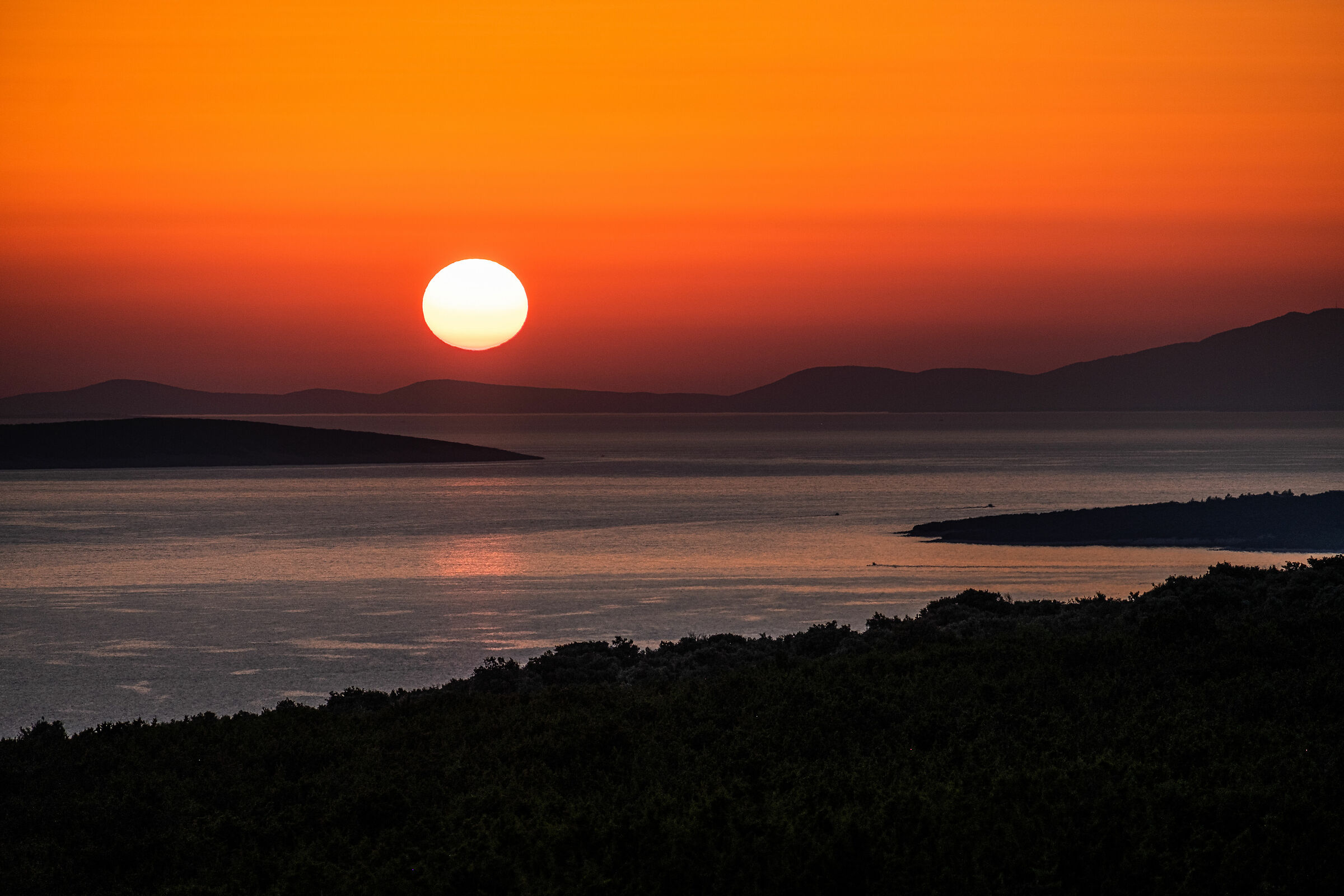 Tramonto estivo sull'Isola di Pag - Croazia