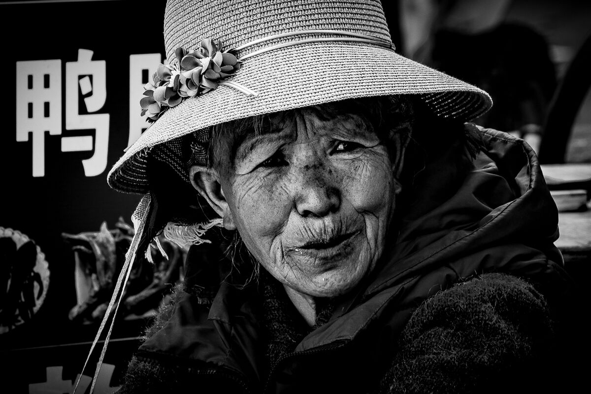 China volti di strada.