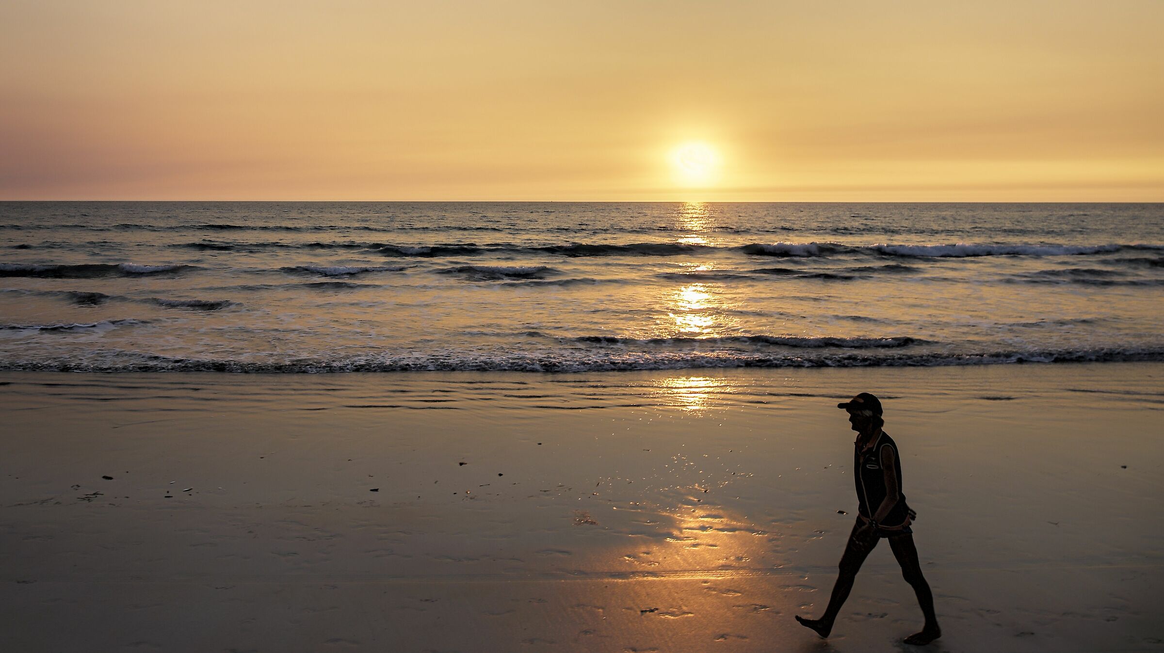 Walk at sunset