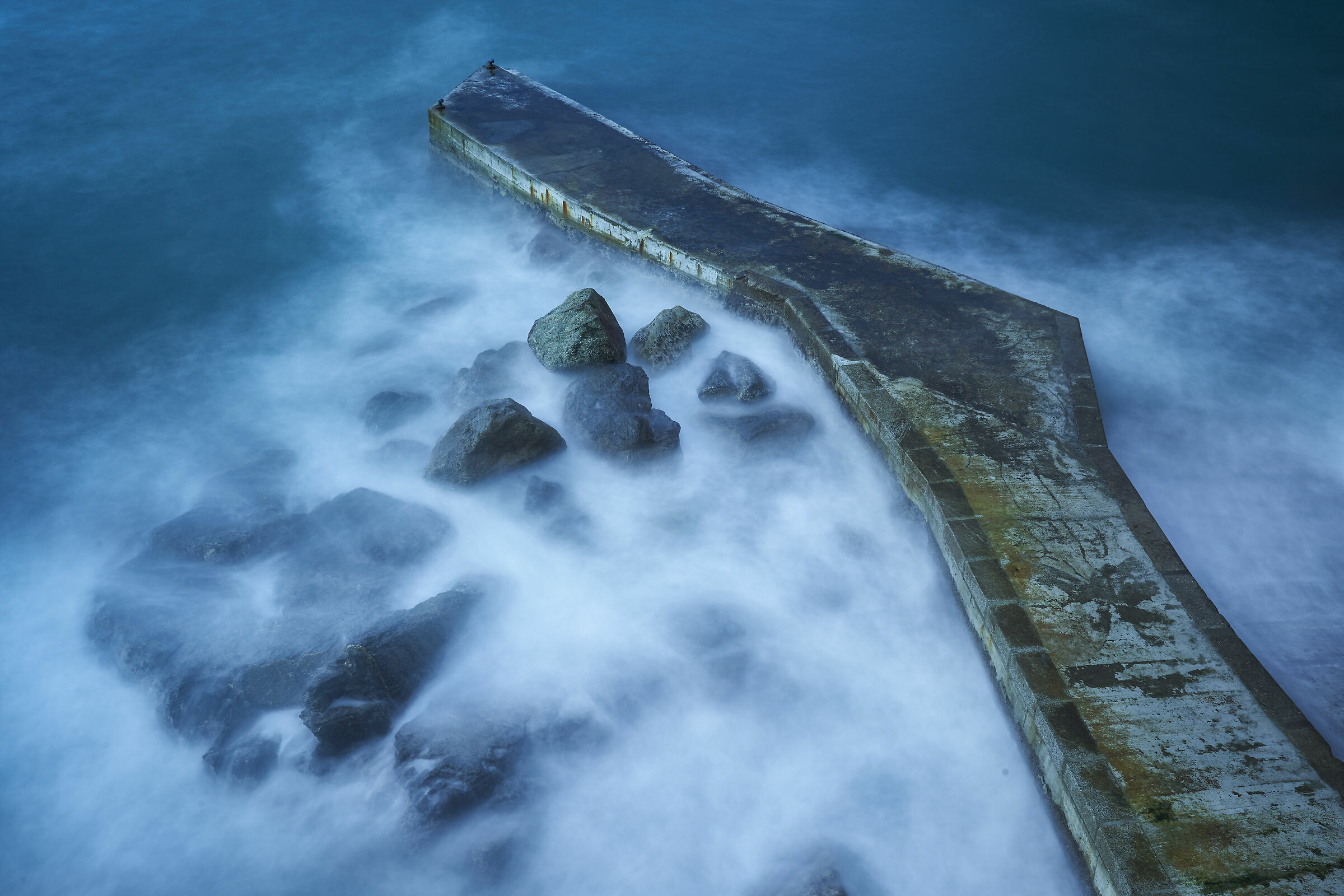 The small pier at the corniglia marina